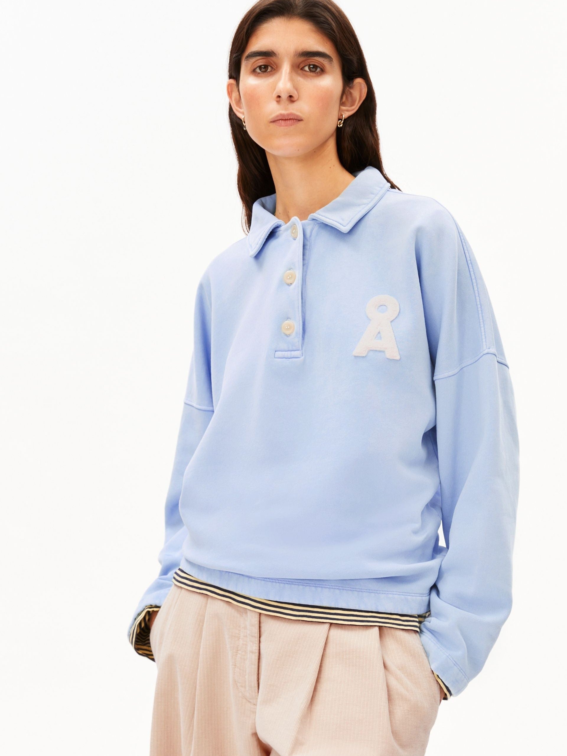 POLO-SWEATSHIRT | soft blue