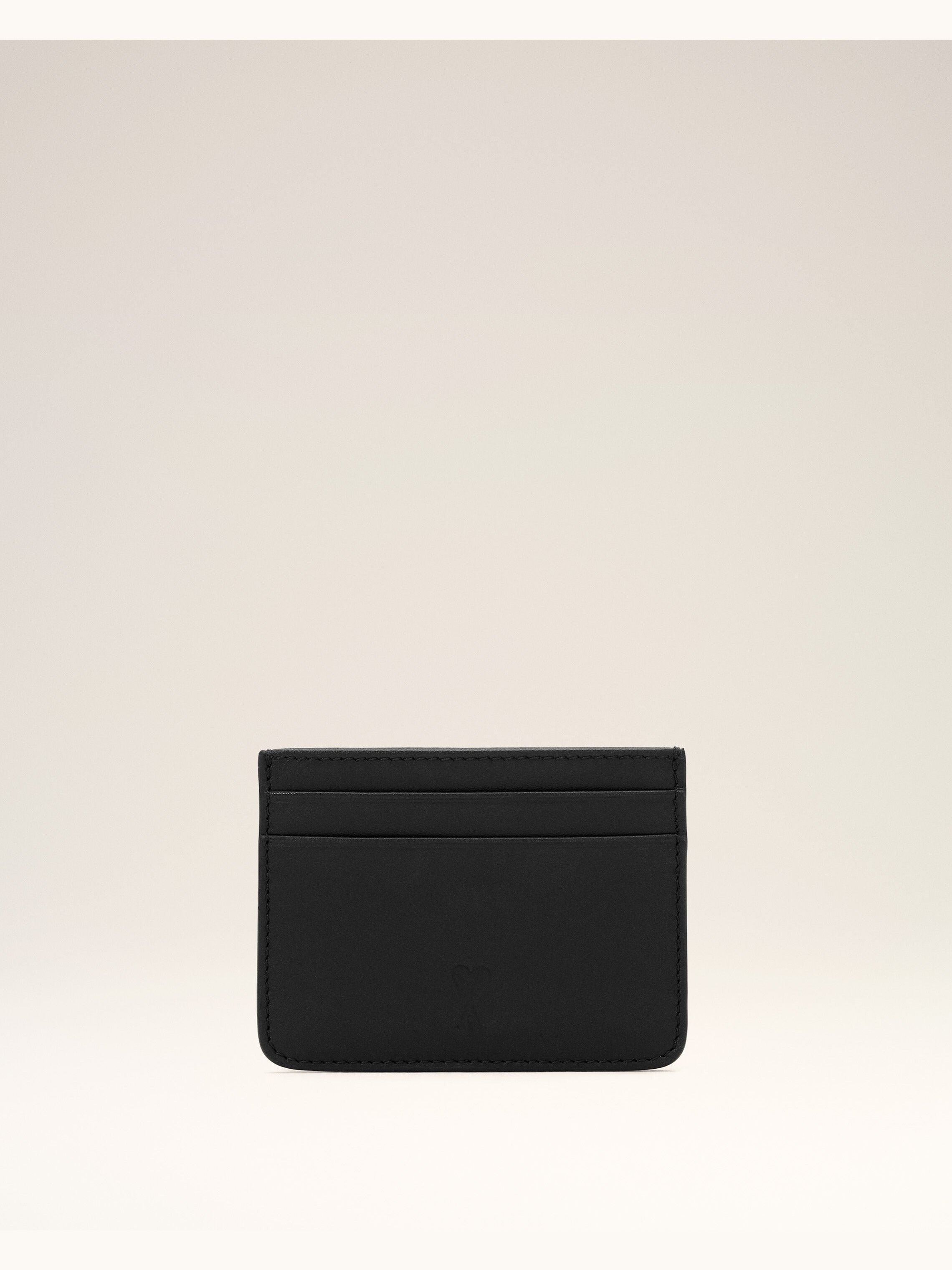 Porte-cartes noir en cuir de vachette Ami de Coeur
