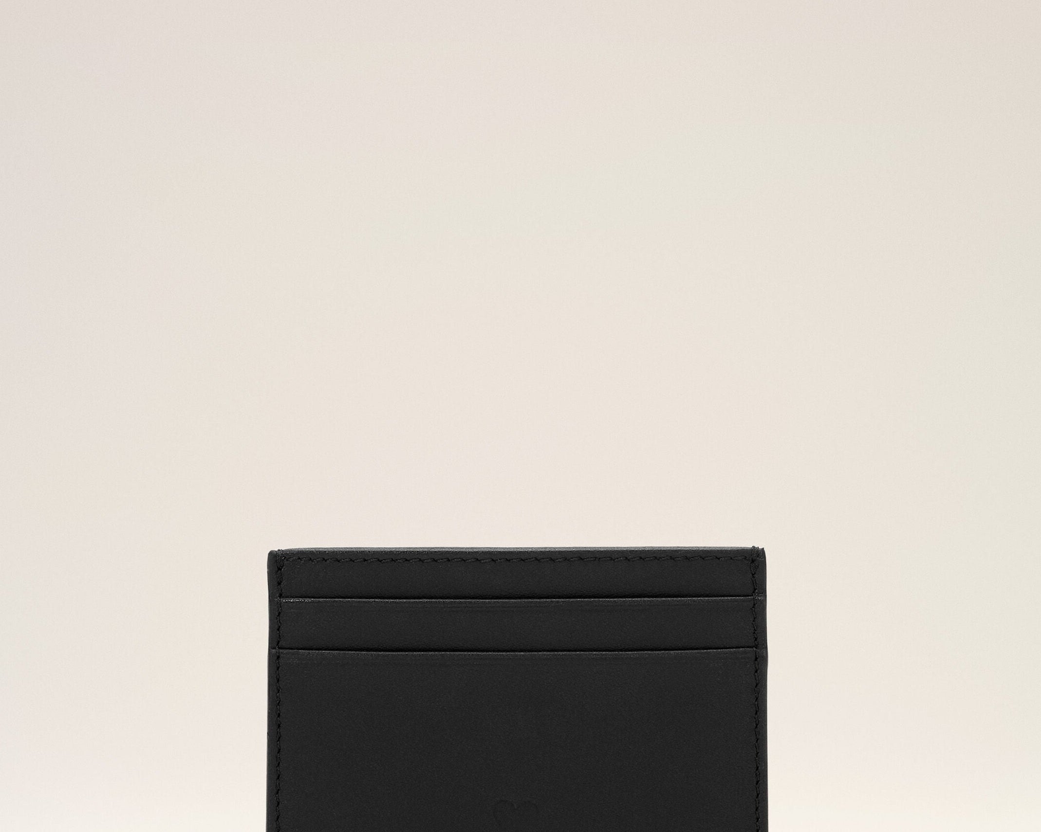 Porte-cartes noir en cuir de vachette Ami de Coeur