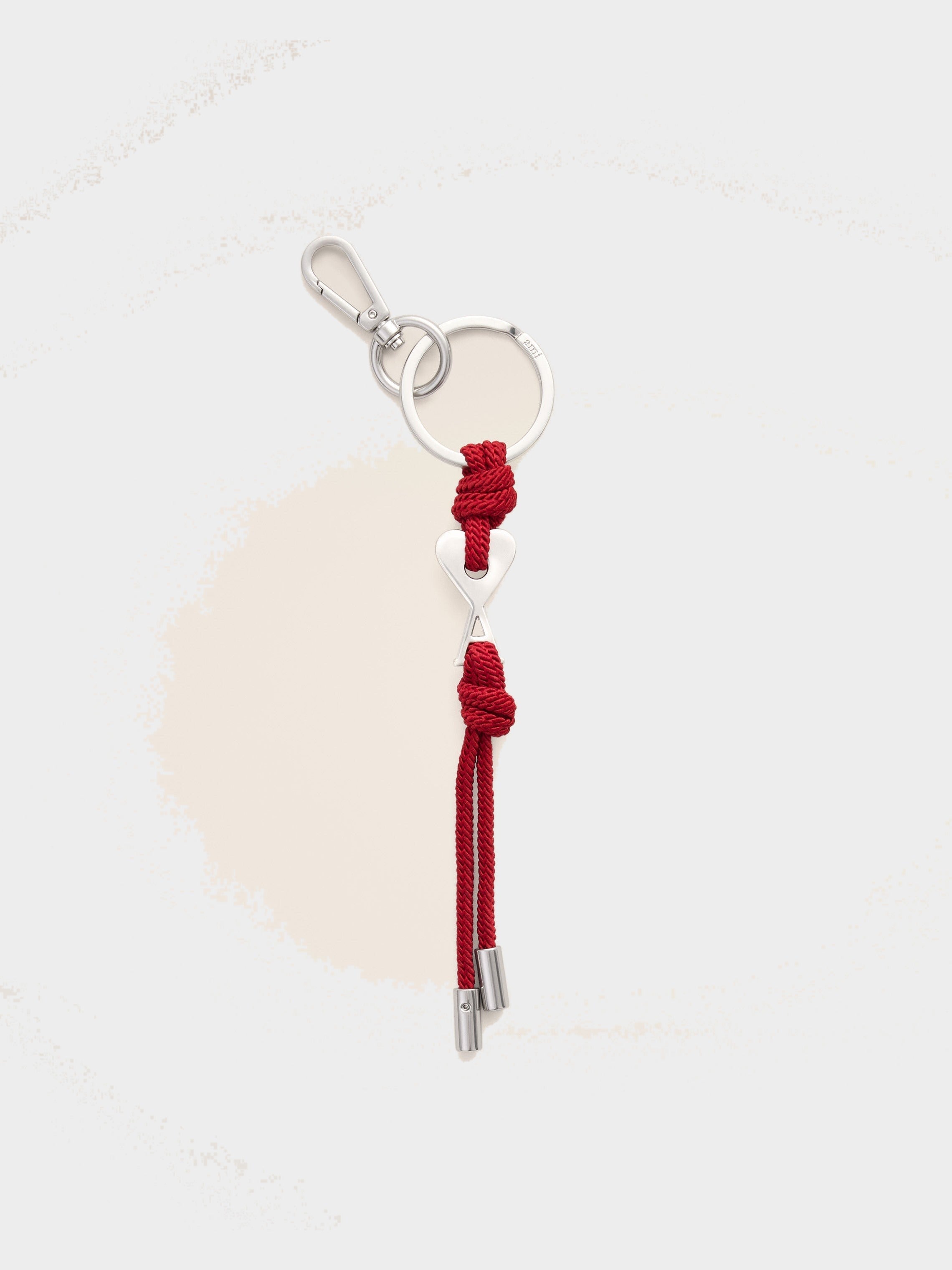 Porte-clés rouge en métal Ami de Coeur