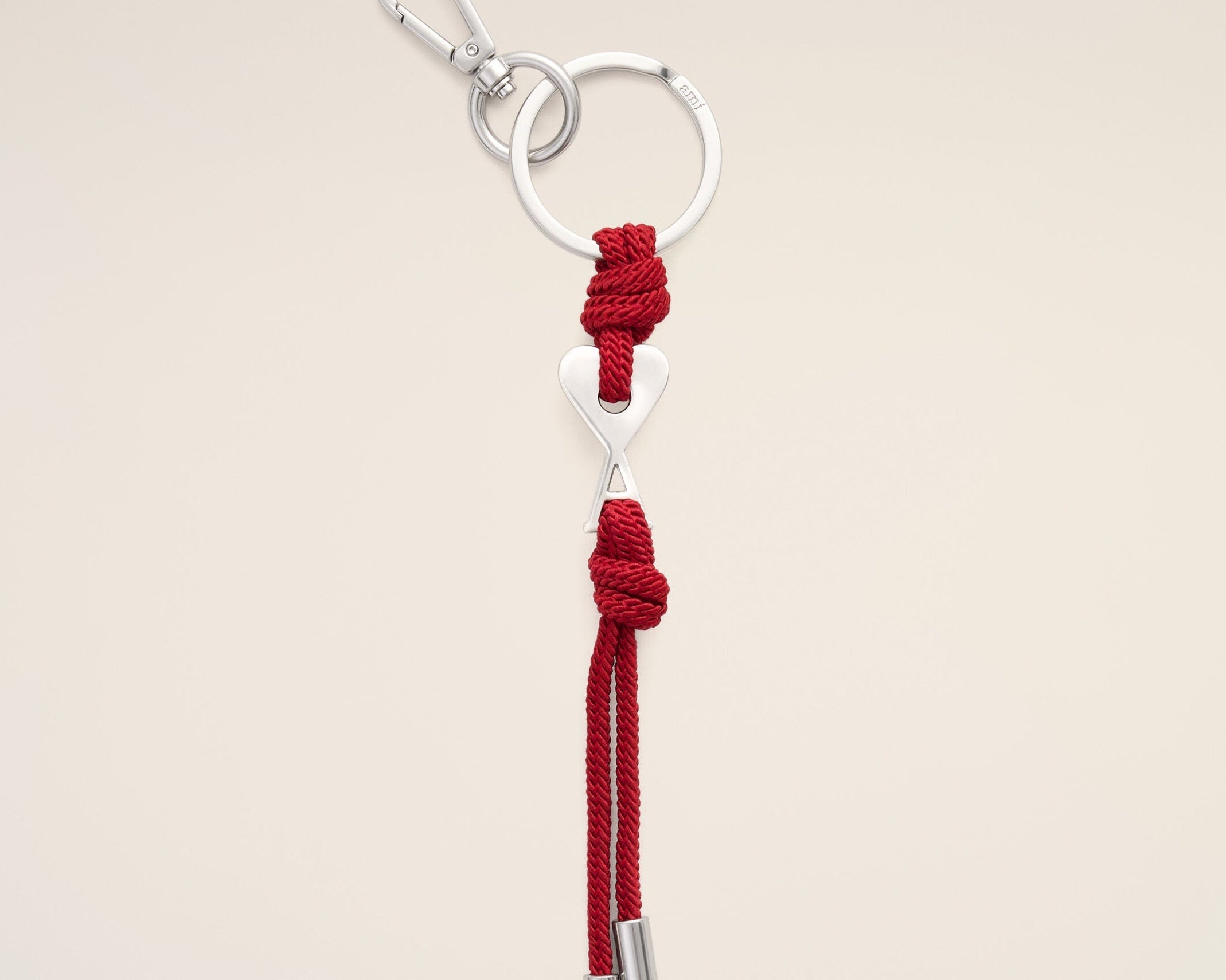Porte-clés rouge en métal Ami de Coeur