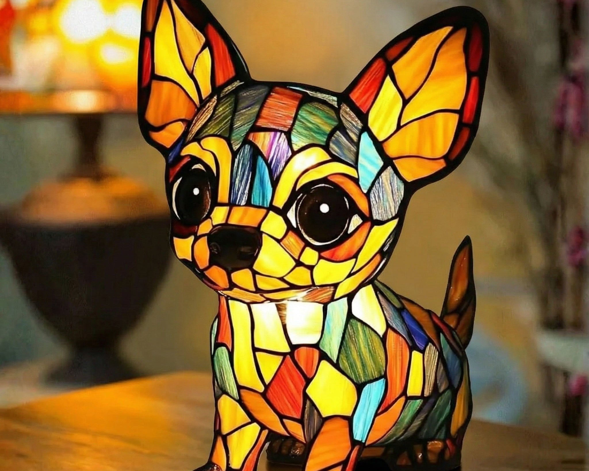 Přívěsek - Lampa ve vitrážích