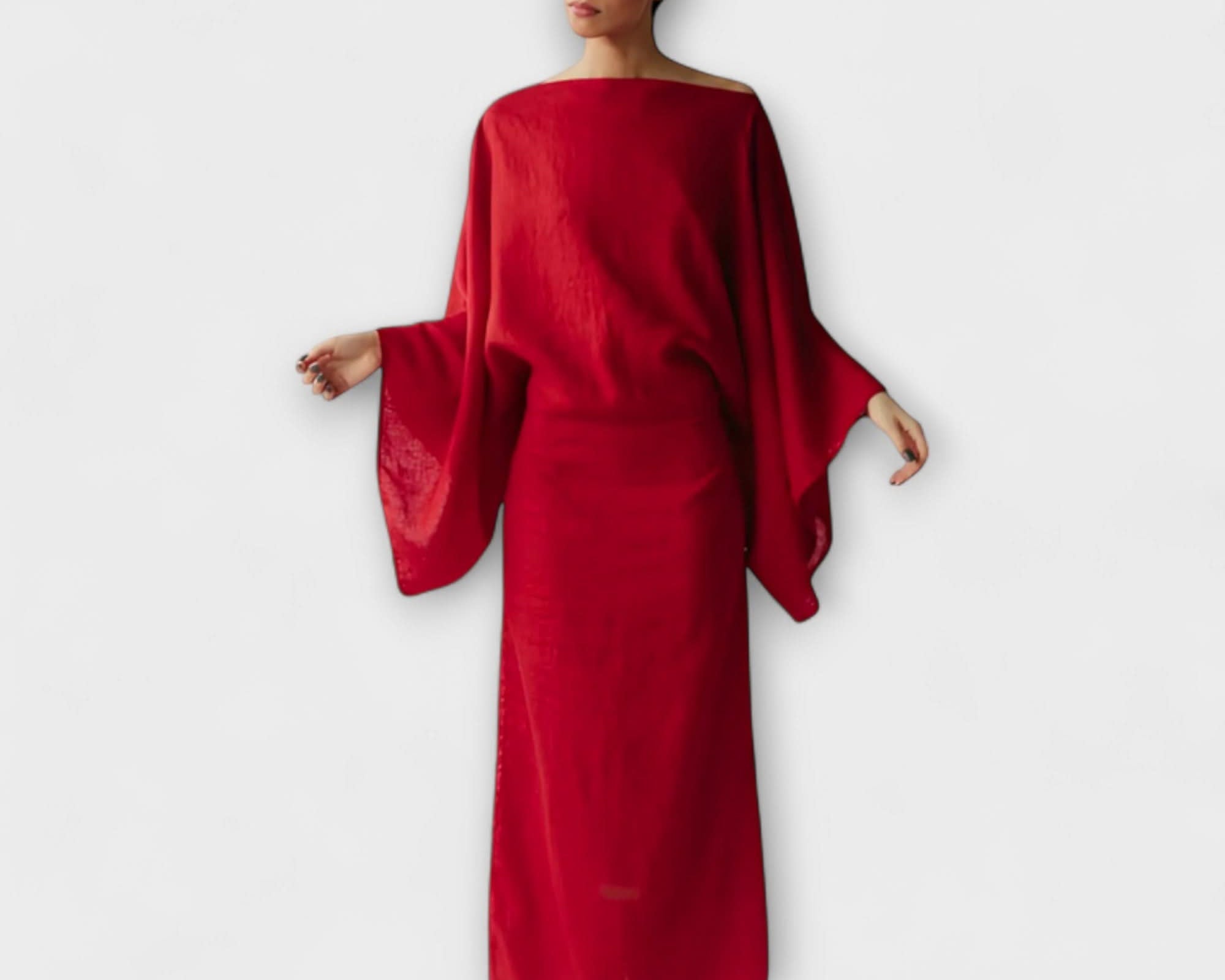 Dana - Kimono dress made of linen and cotton