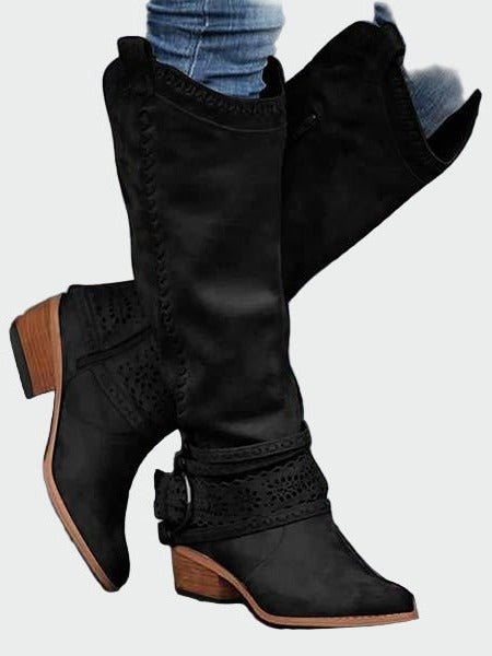 Retro kožené cowboyské boty