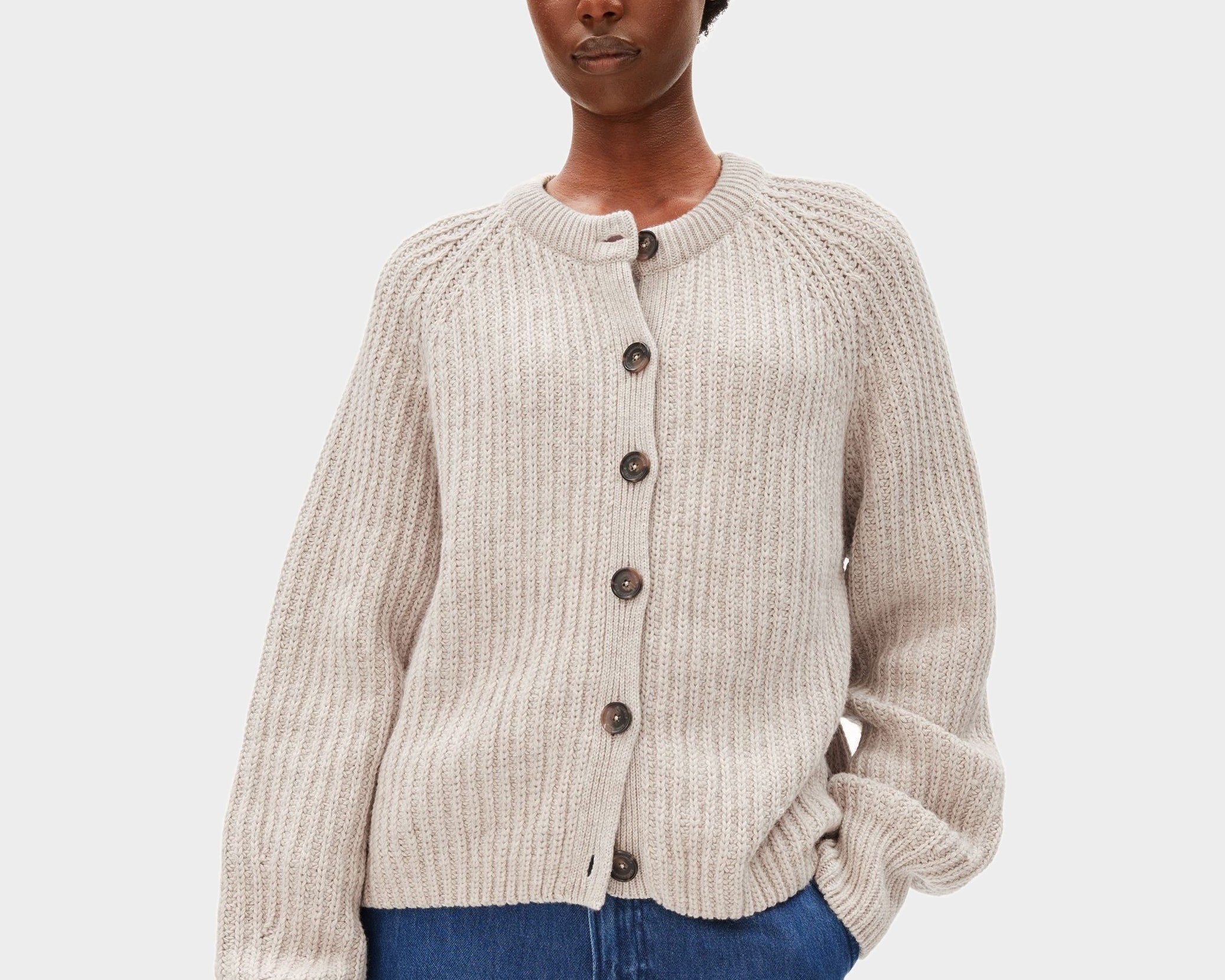 RIPPSTRICK-CARDIGAN | honey melange