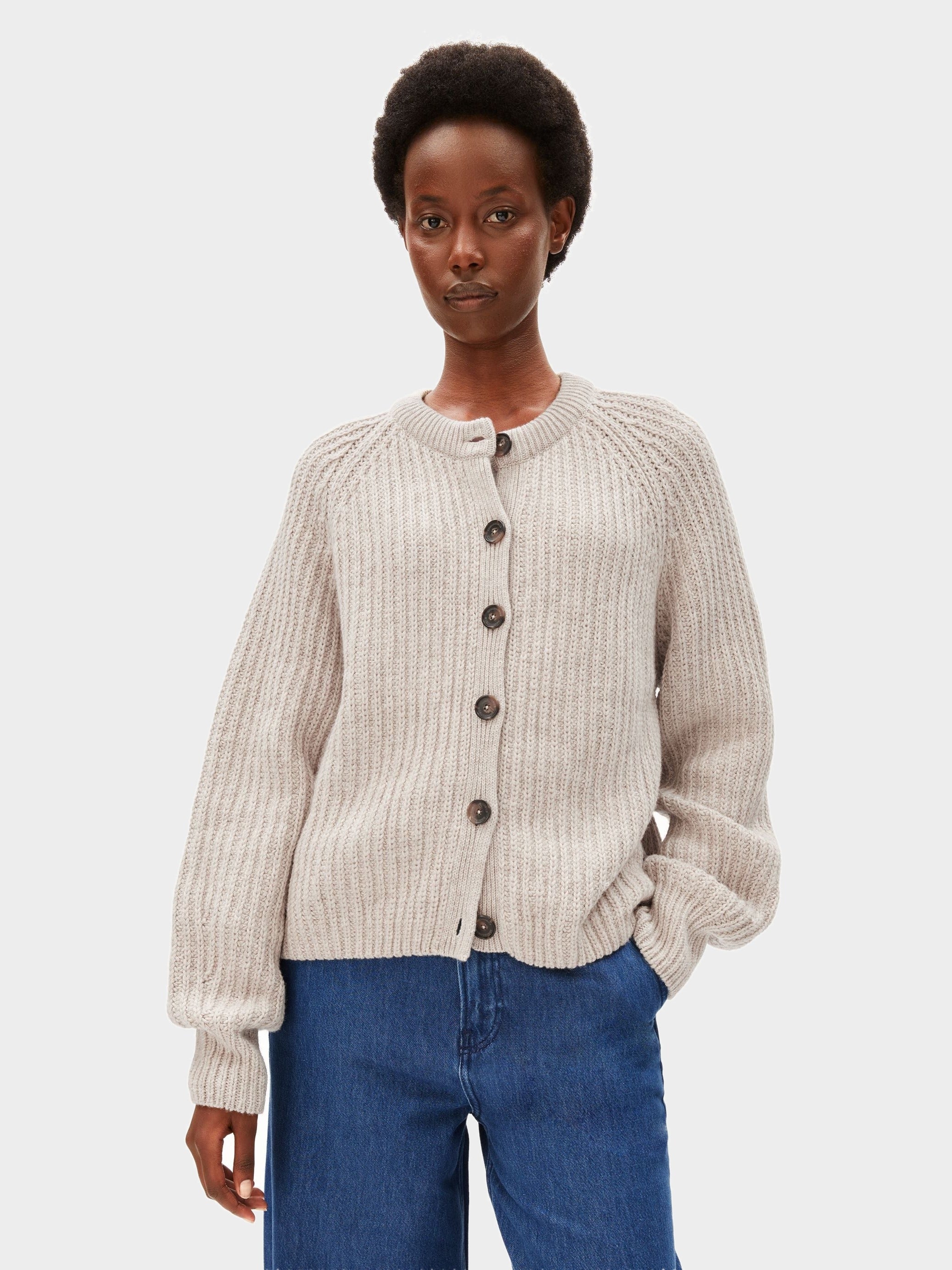 RIPPSTRICK-CARDIGAN | honey melange