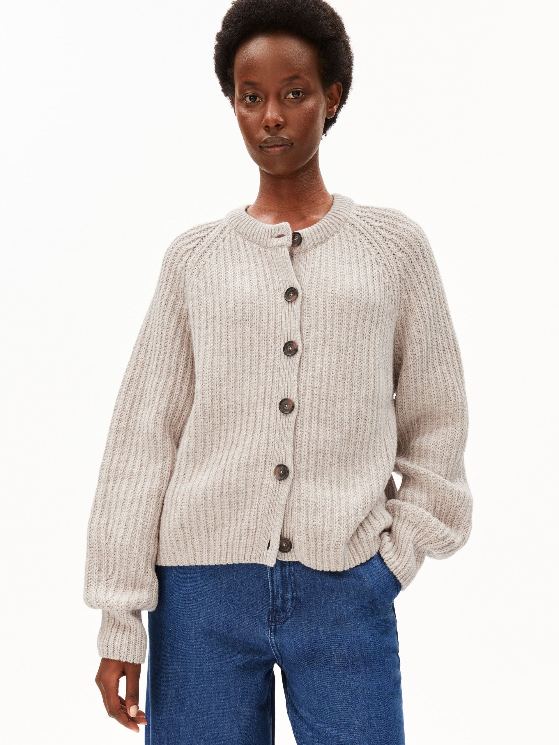 RIPPSTRICK-CARDIGAN | honey melange