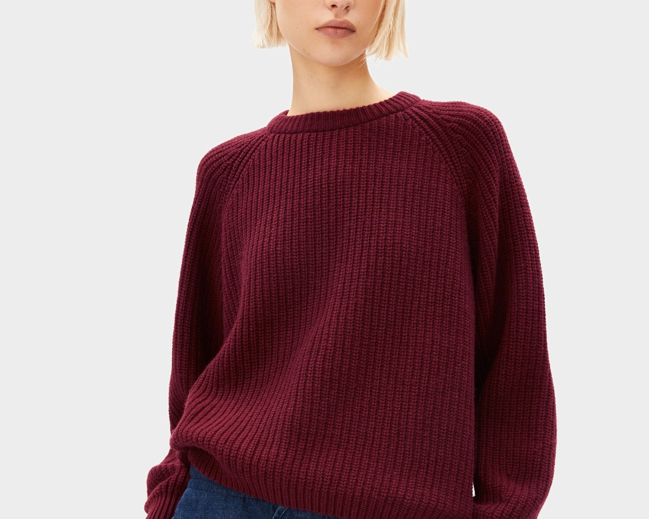 RIPPSTRICKPULLOVER | velvet red