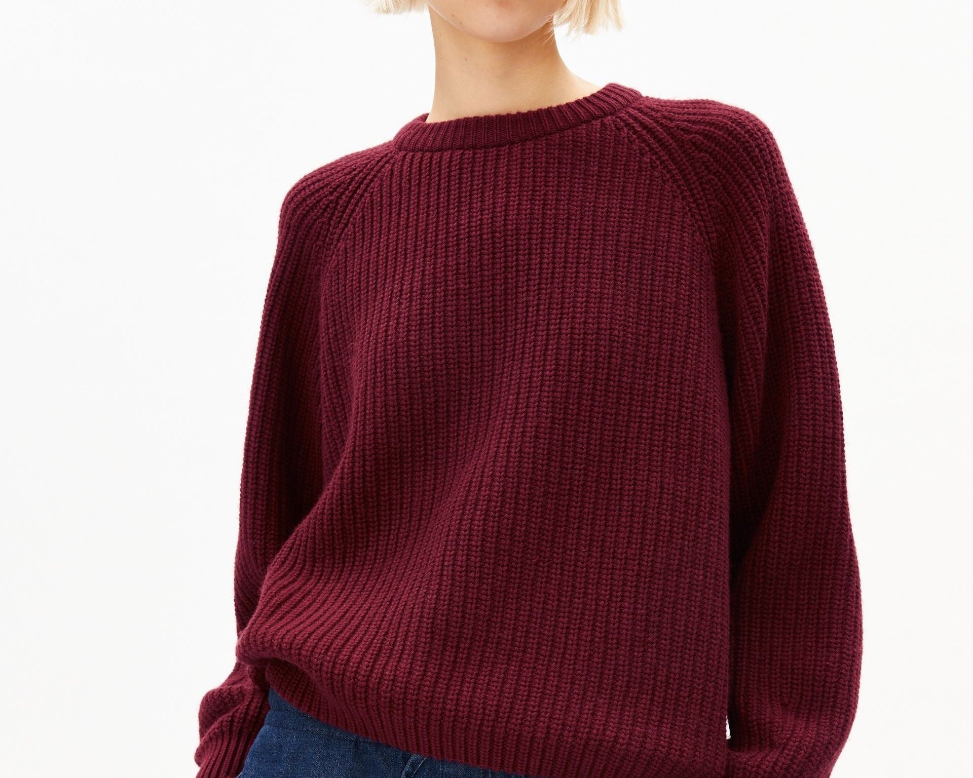 RIPPSTRICKPULLOVER | velvet red