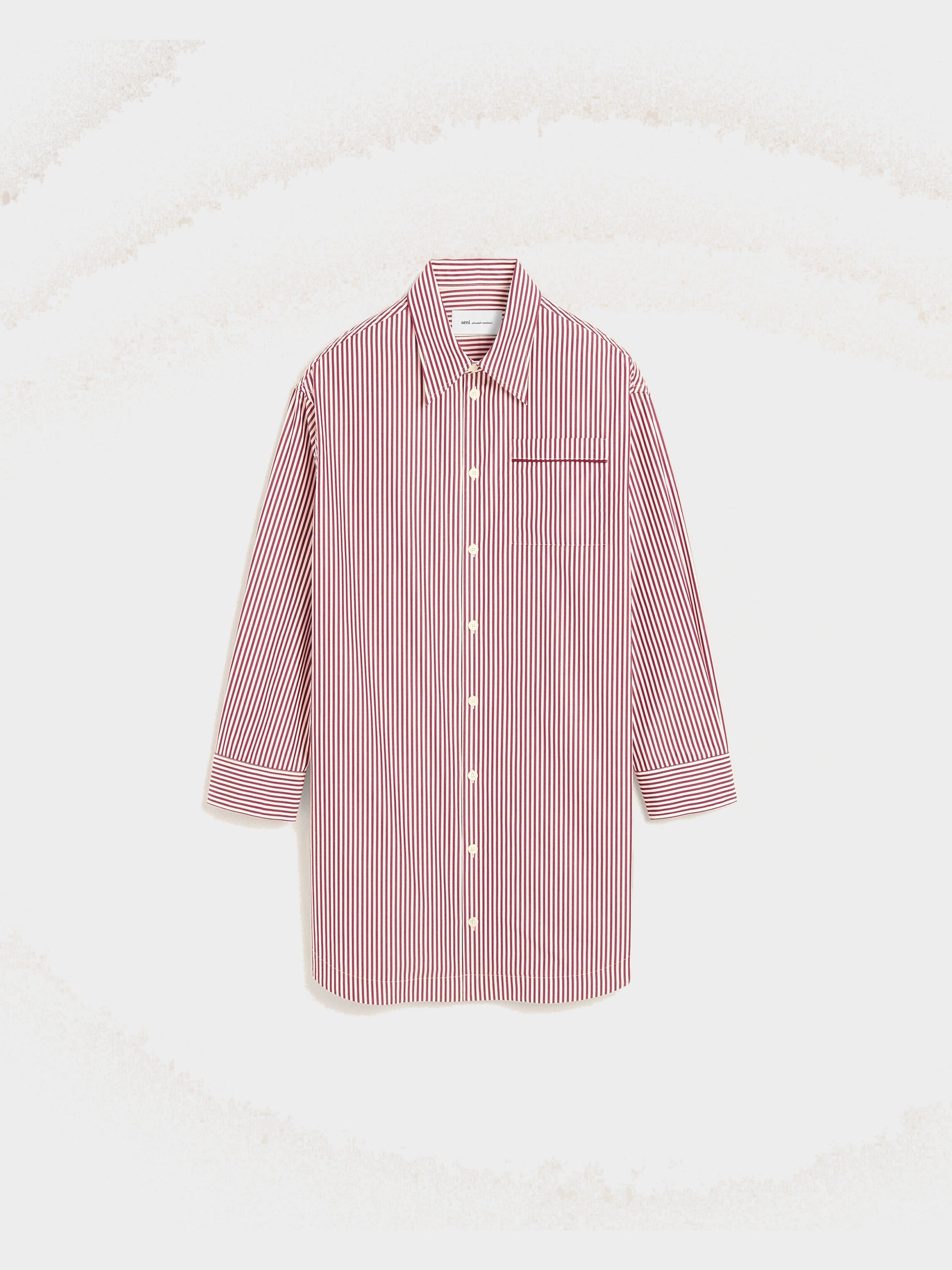 Robe chemise blanche rayée en coton Ami de Coeur flèche