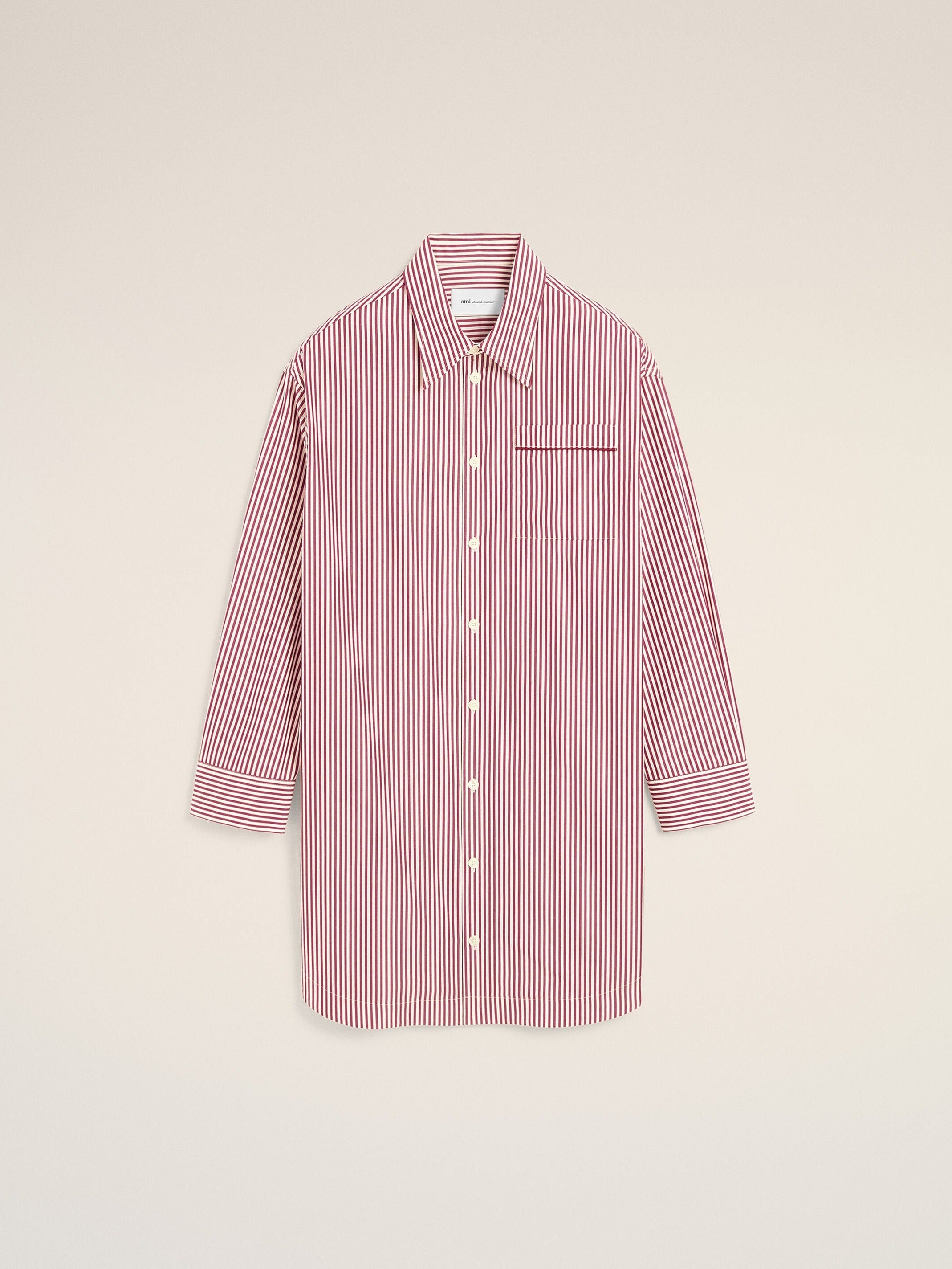 Robe chemise blanche rayée en coton Ami de Coeur flèche