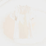 Robe Courte Blanche Trapèze en Soie
