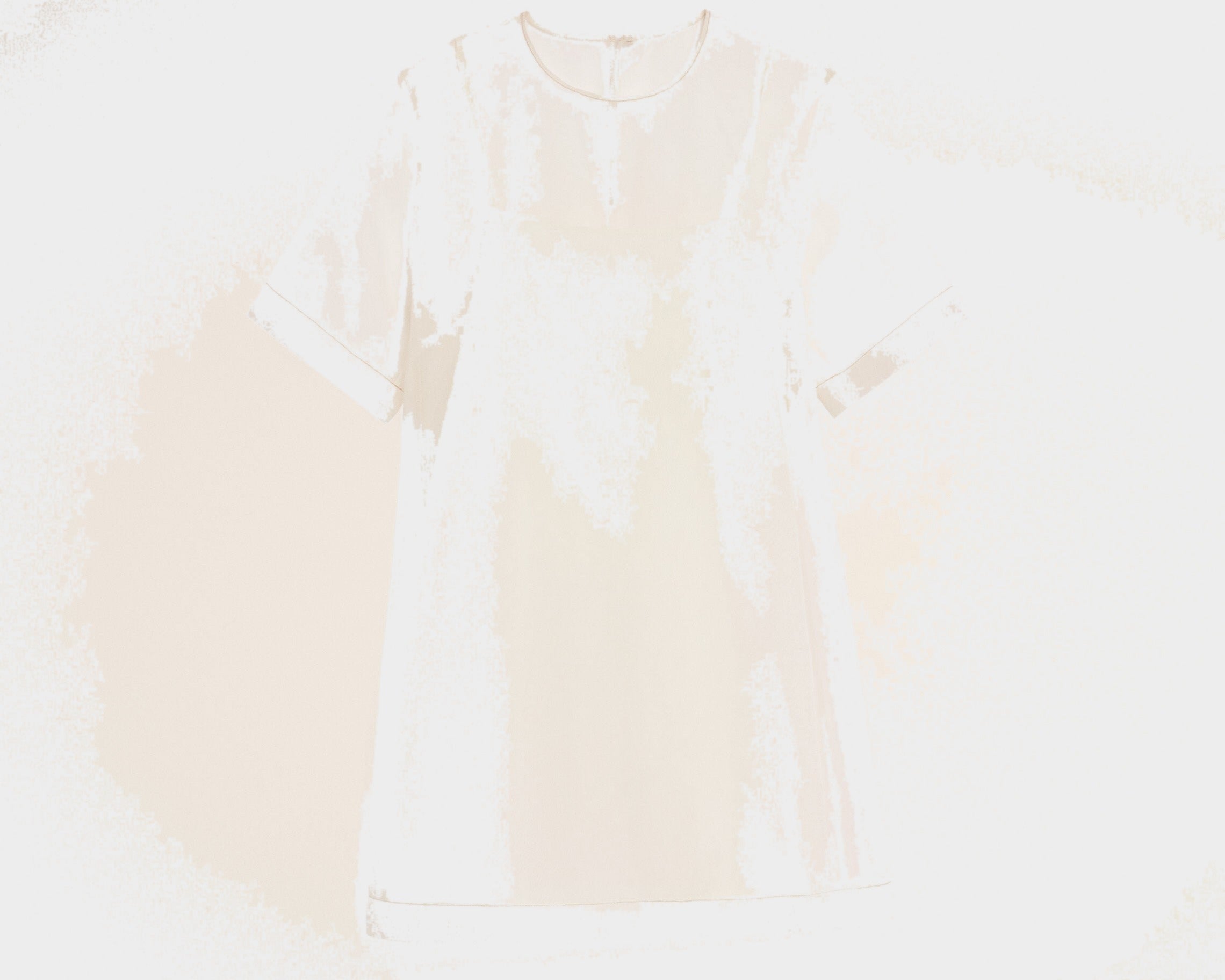 Robe Courte Blanche Trapèze en Soie