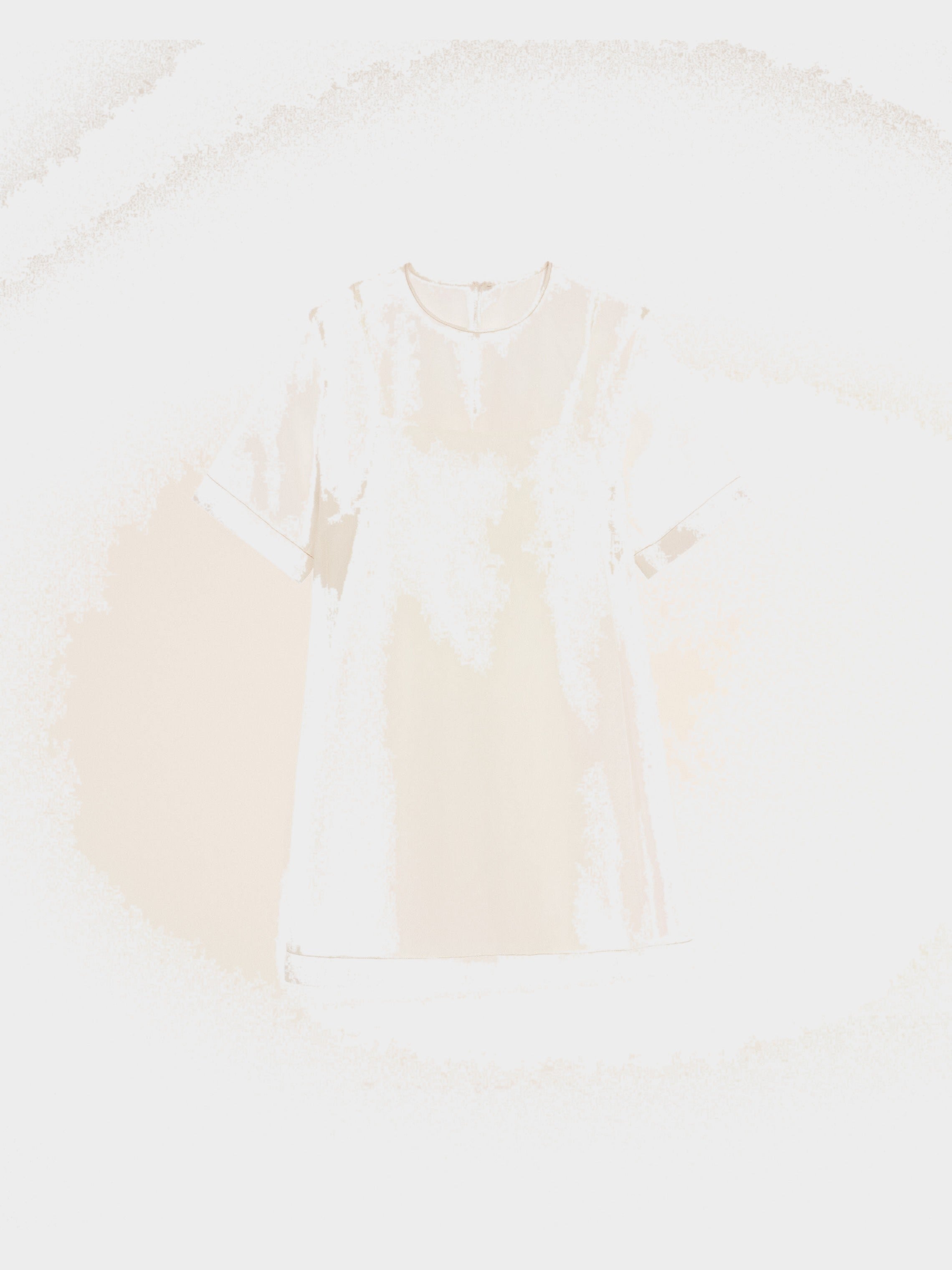 Robe Courte Blanche Trapèze en Soie