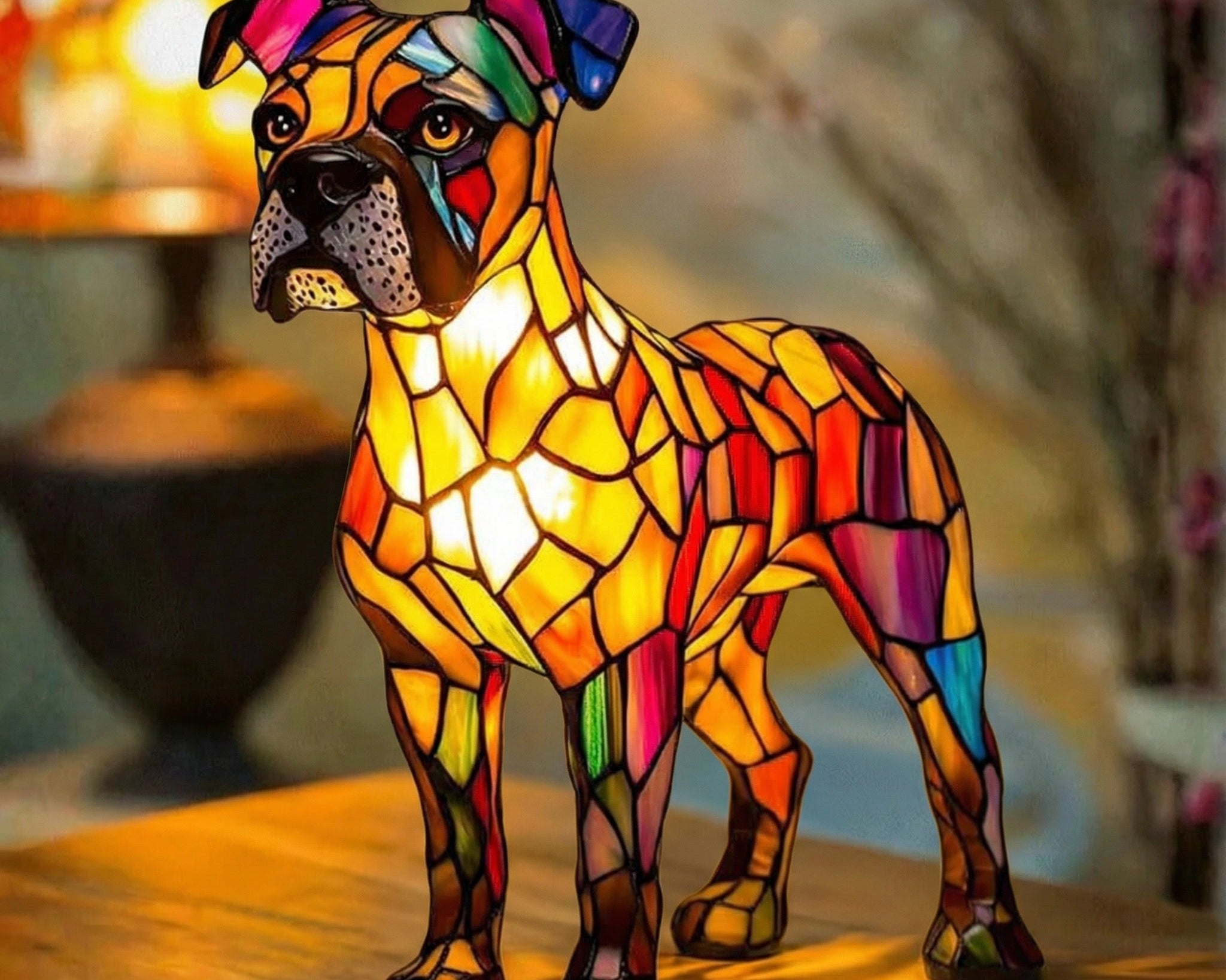 Rocky - Lampa ve vitráži