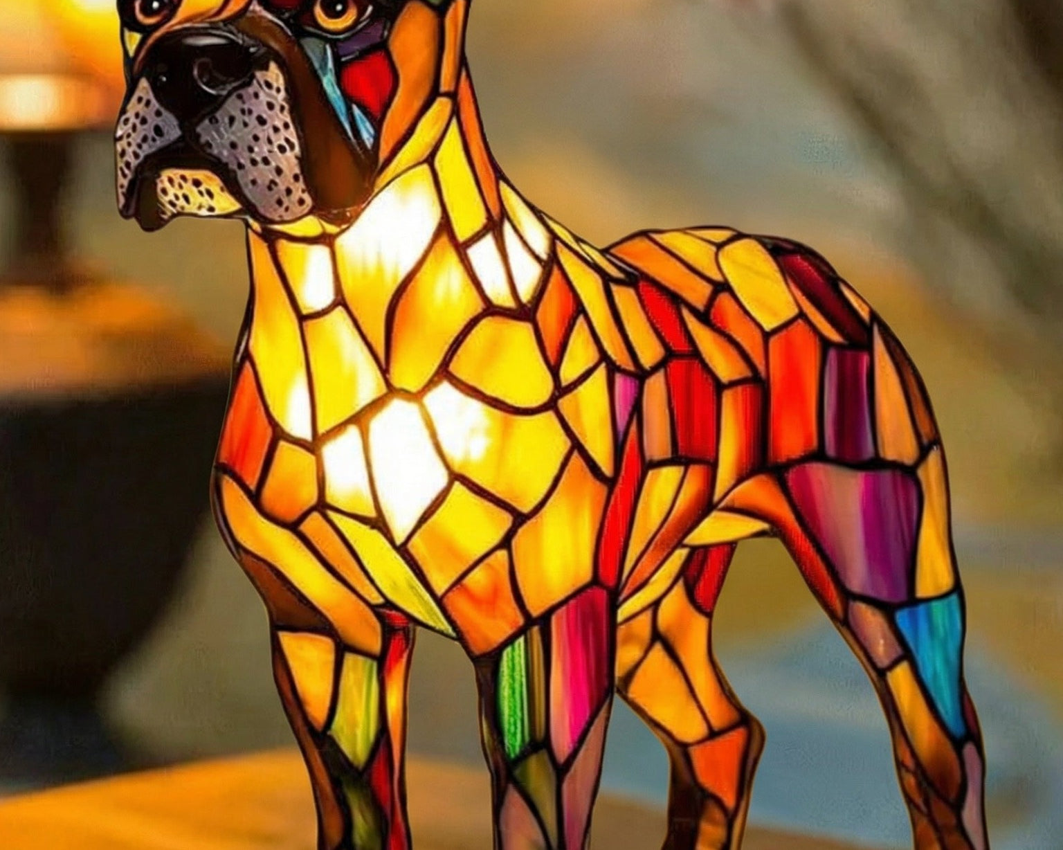Rocky - Lampa ve vitráži