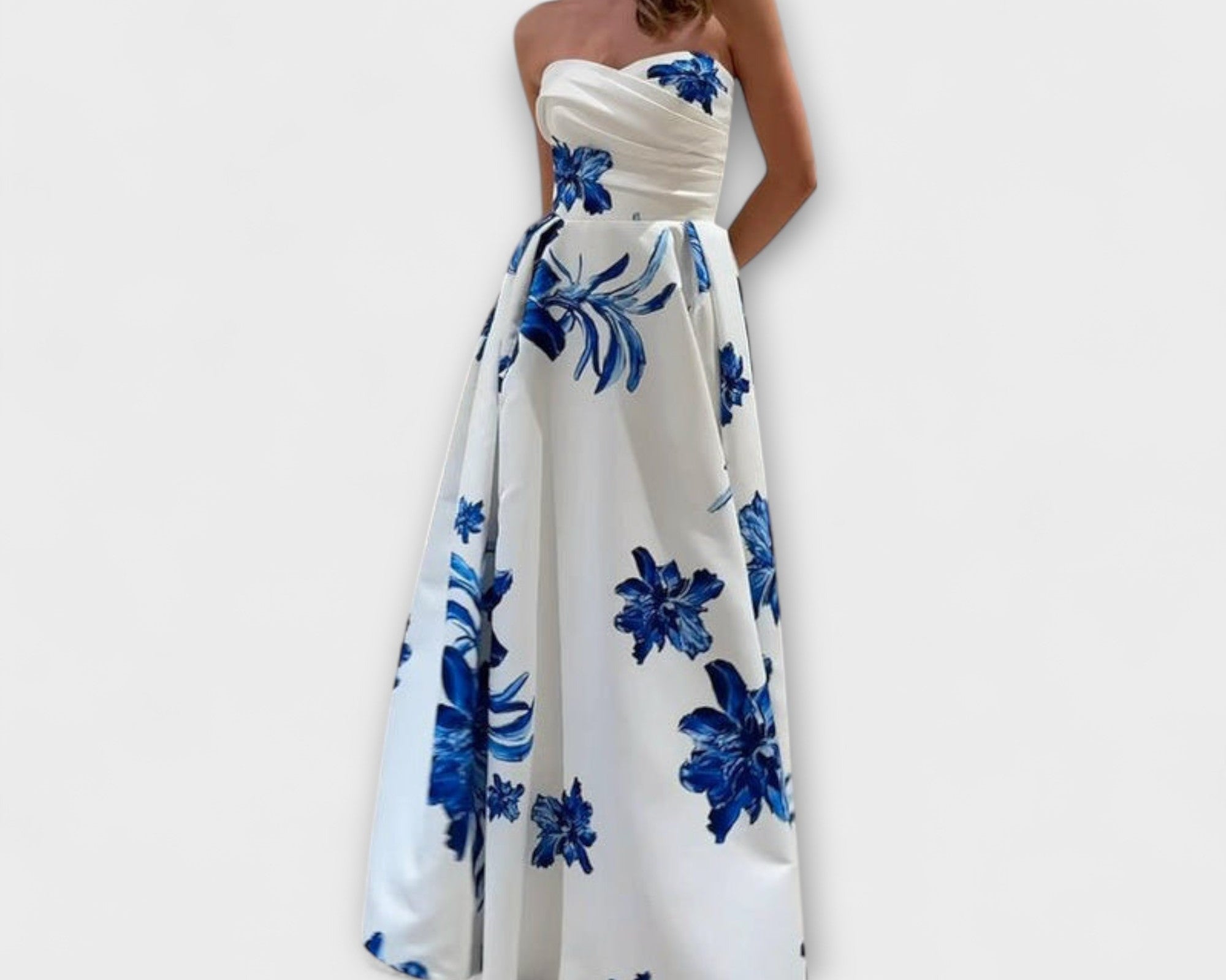 Rosalie - Chic off-shoulder květinové maxi šaty