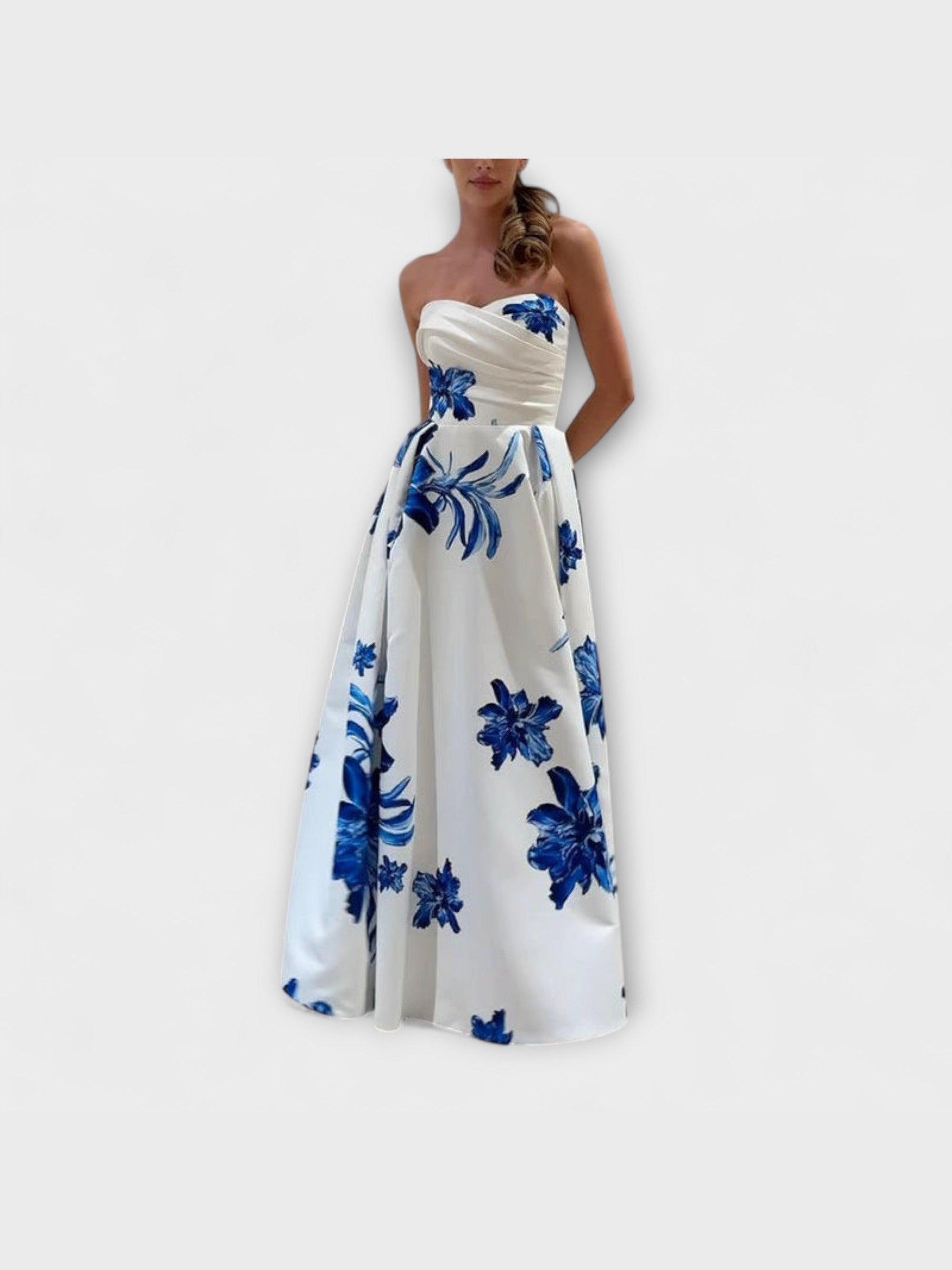 Rosalie - Chic off-shoulder květinové maxi šaty
