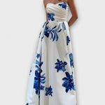 Rosalie - Chic off-shoulder květinové maxi šaty