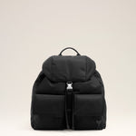 Sac à dos à rabat Marcel noir en nylon