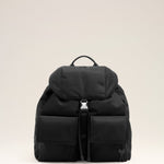 Sac à dos à rabat Marcel noir en nylon