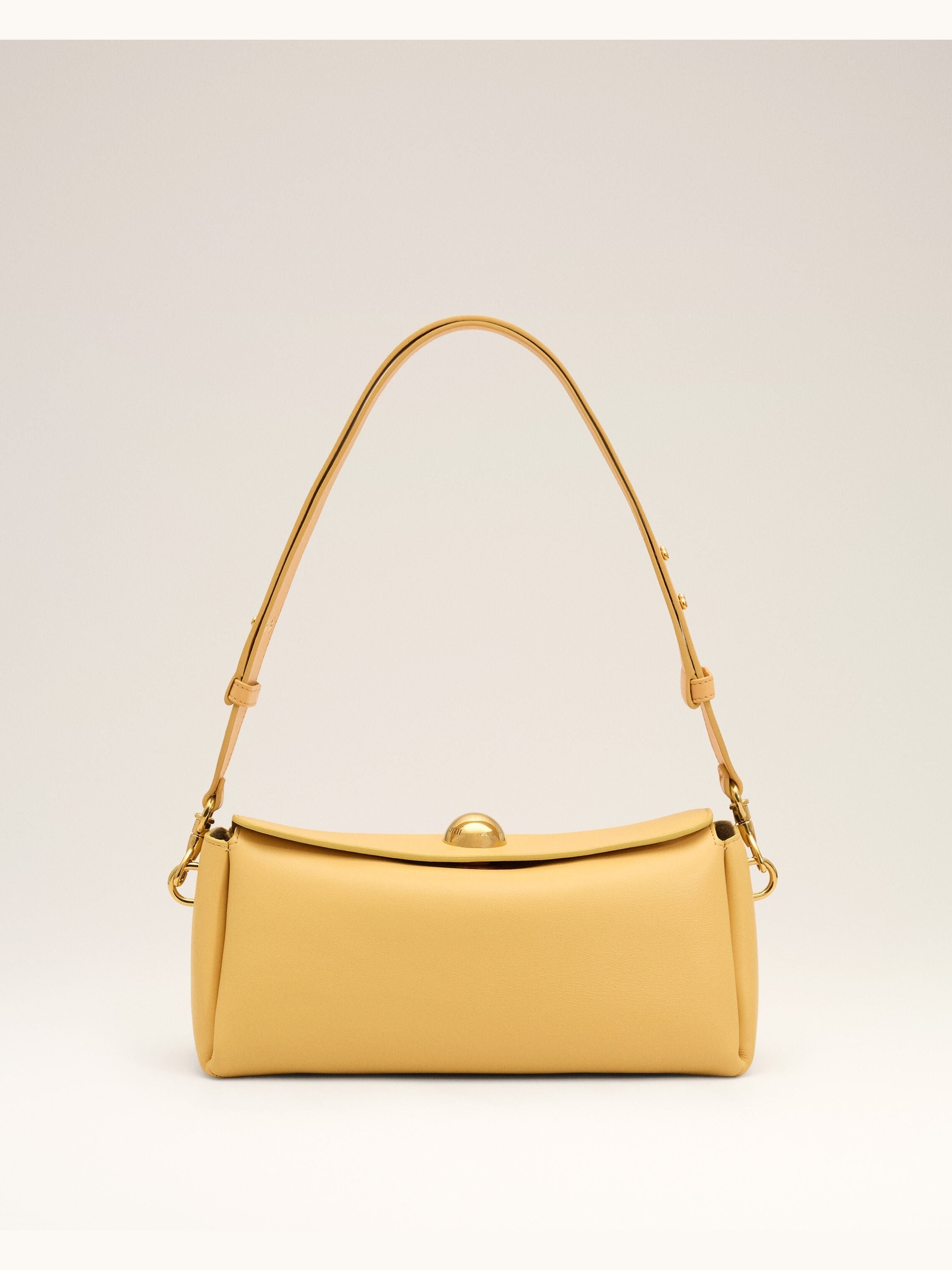 Sac Carrousel jaune en cuir de veau