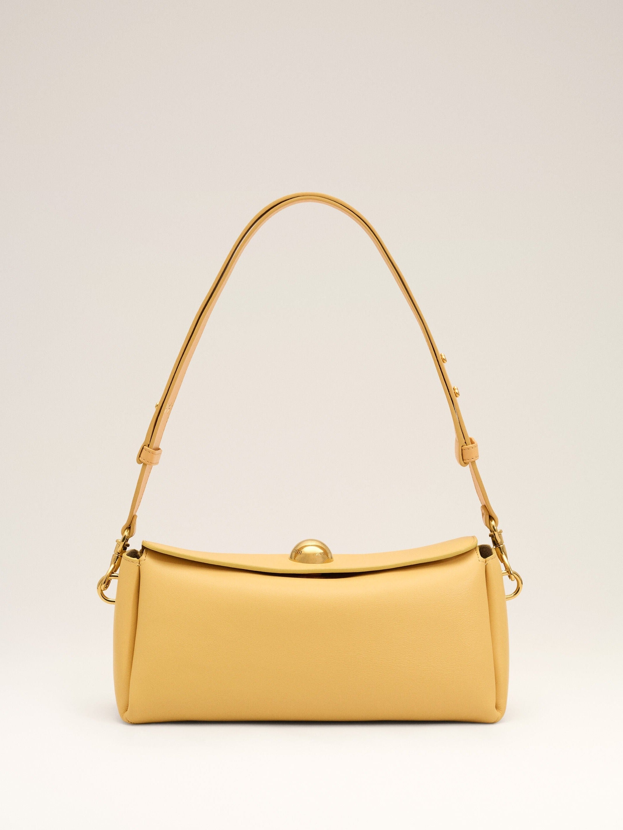 Sac Carrousel jaune en cuir de veau