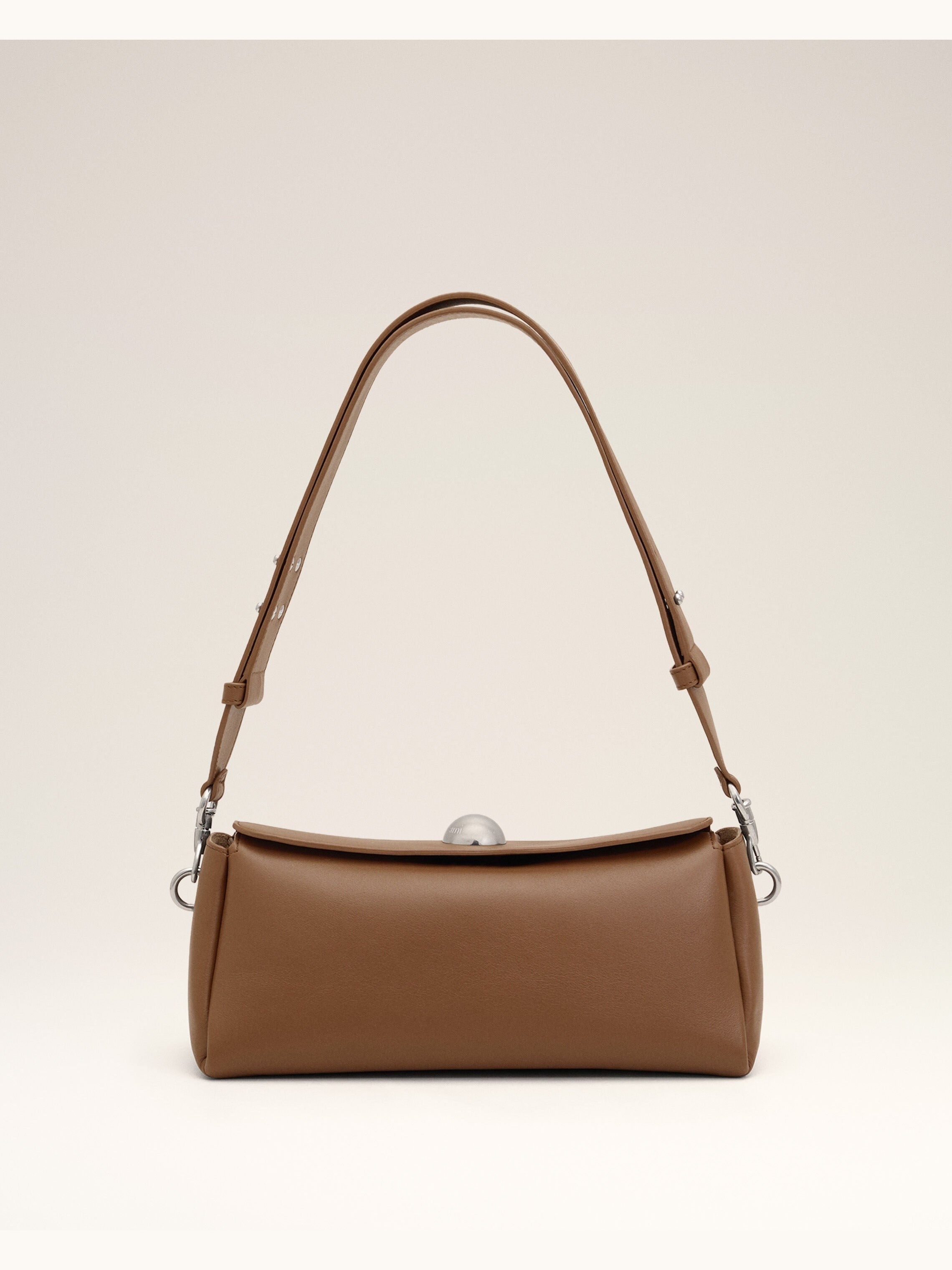 Sac Carrousel marron en cuir de veau