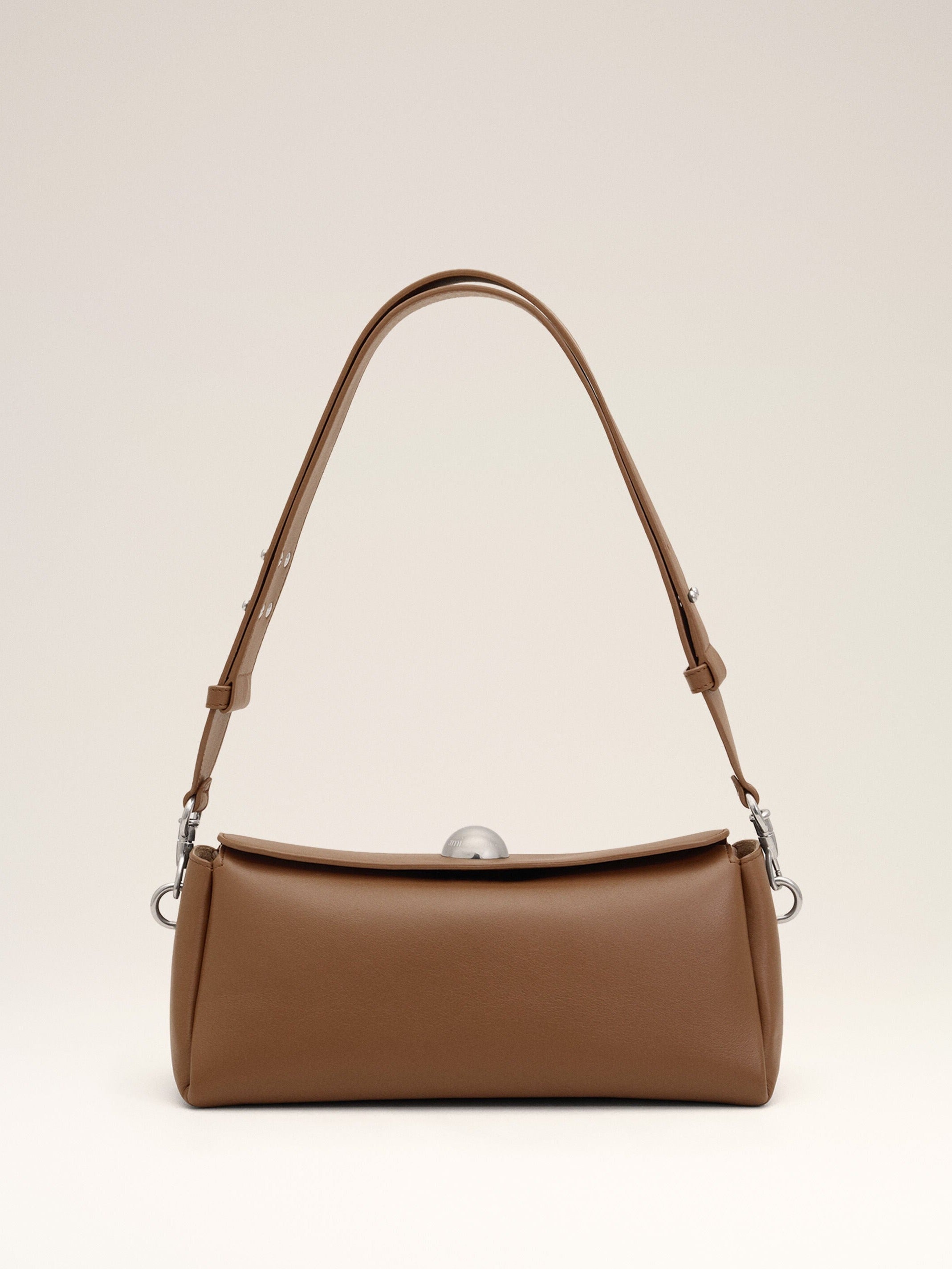 Sac Carrousel marron en cuir de veau