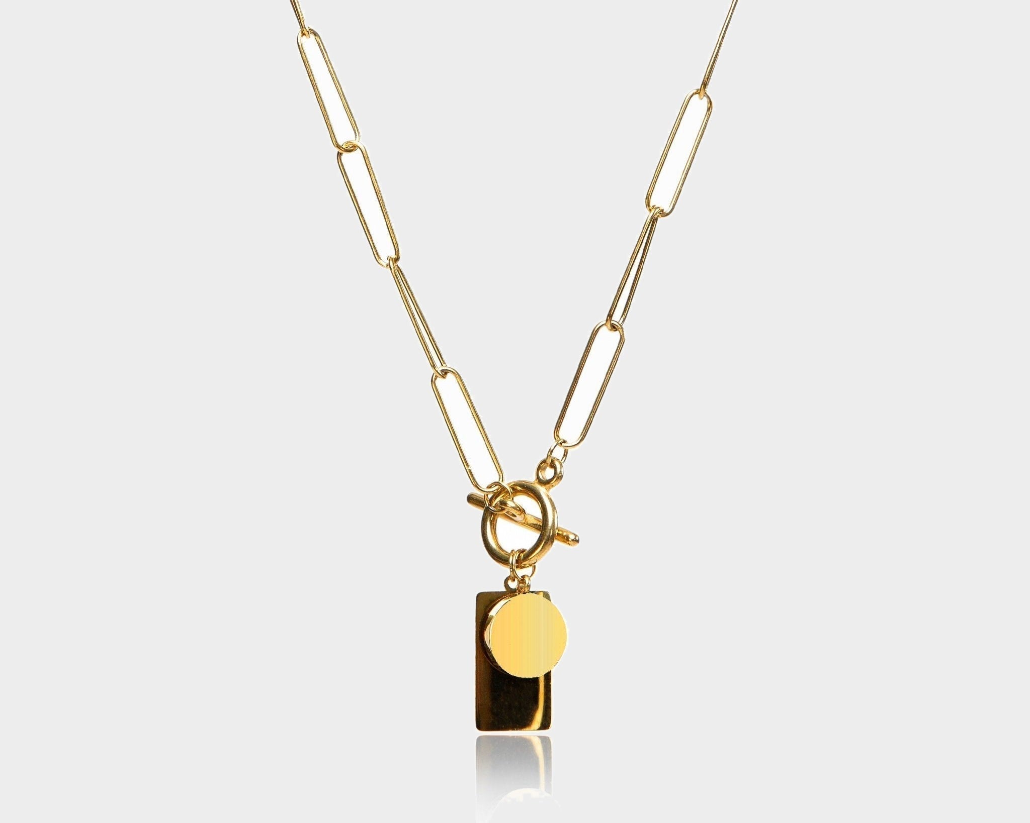 Sára Elegantní Obdélníkový Náhrdelník Minimalistický