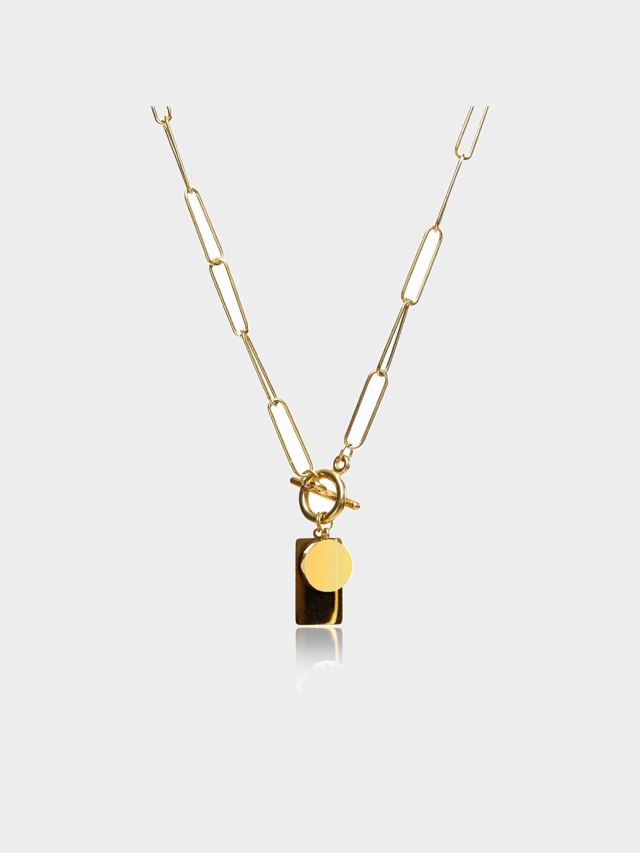 Sára Elegantní Obdélníkový Náhrdelník Minimalistický