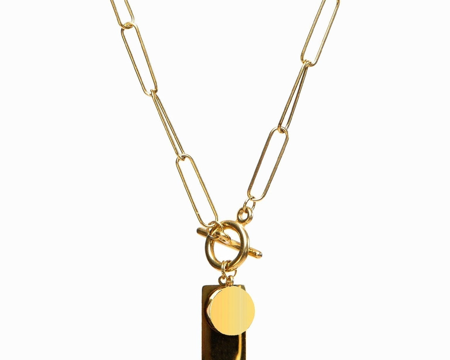 Sára Elegantní Obdélníkový Náhrdelník Minimalistický