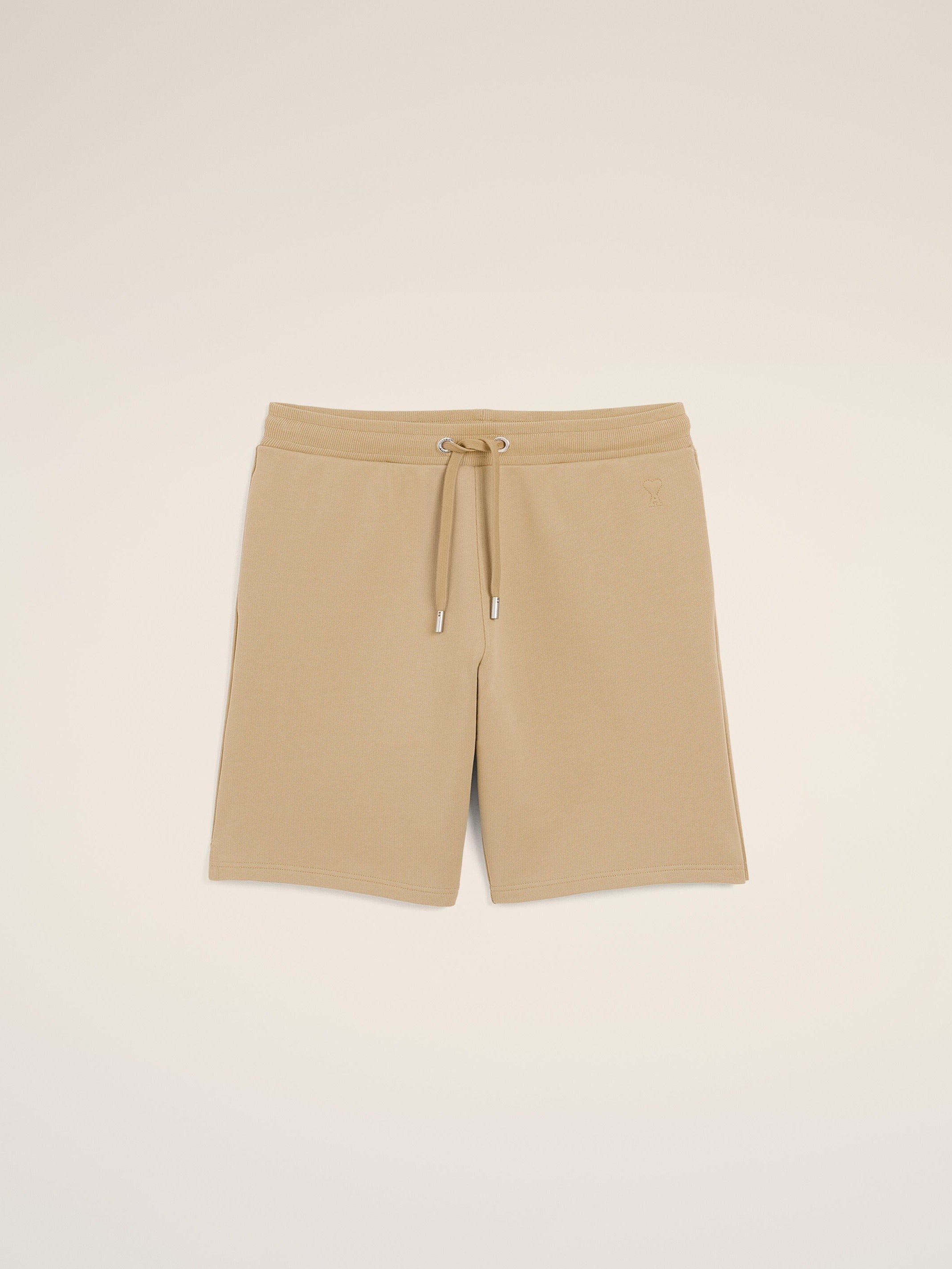 Short beige en coton Ami de Coeur embossé