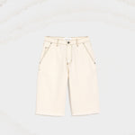 Short Blanc Coupe Wide En Coton