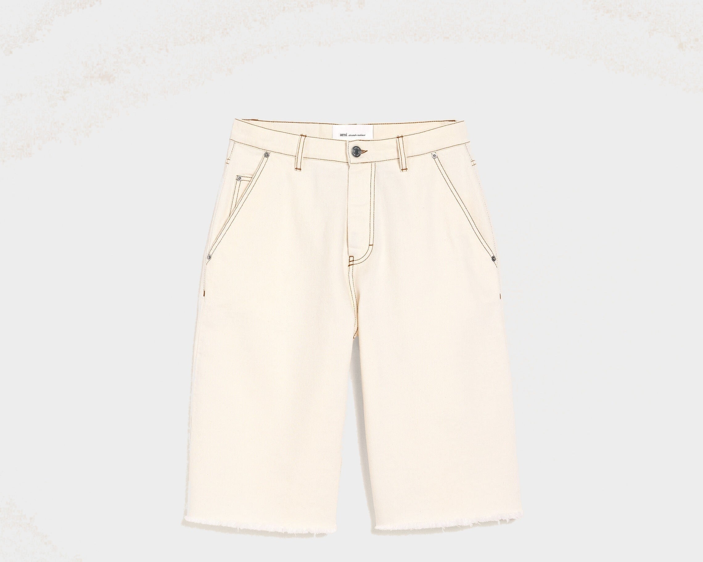 Short Blanc Coupe Wide En Coton