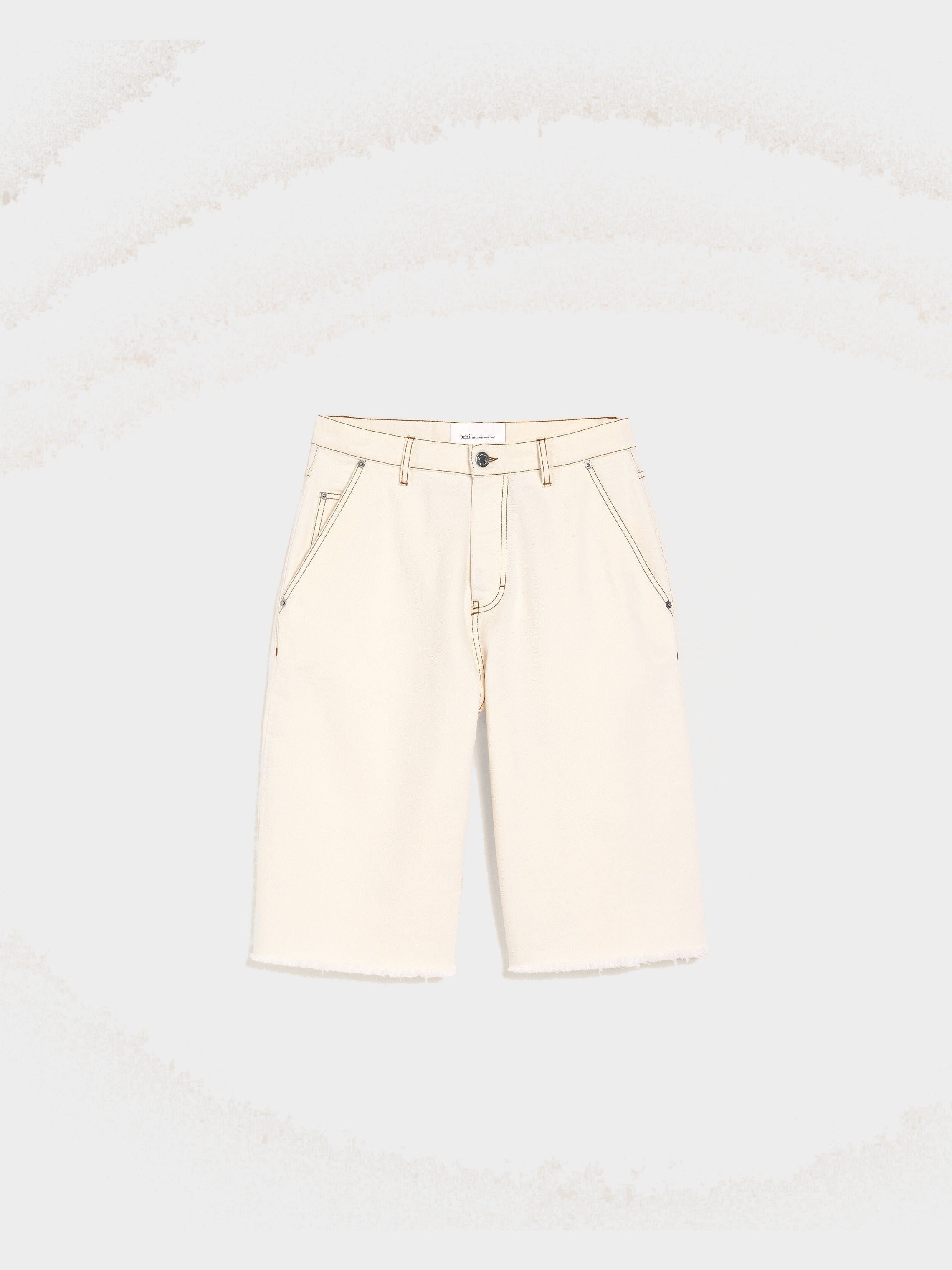 Short Blanc Coupe Wide En Coton