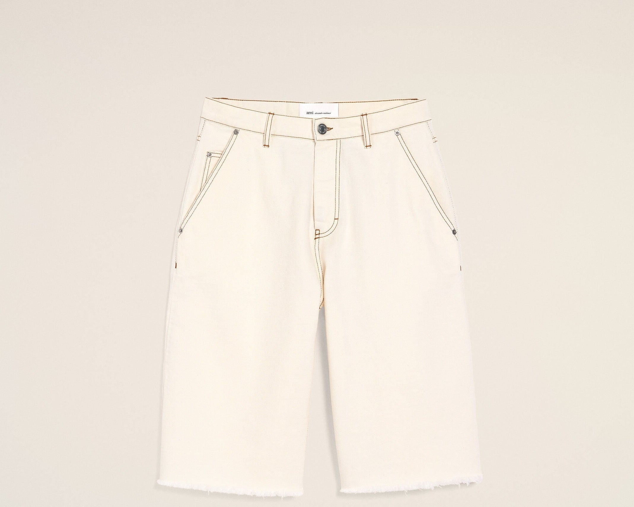 Short Blanc Coupe Wide En Coton