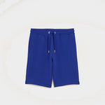 Short bleu en coton Ami de Coeur embossé