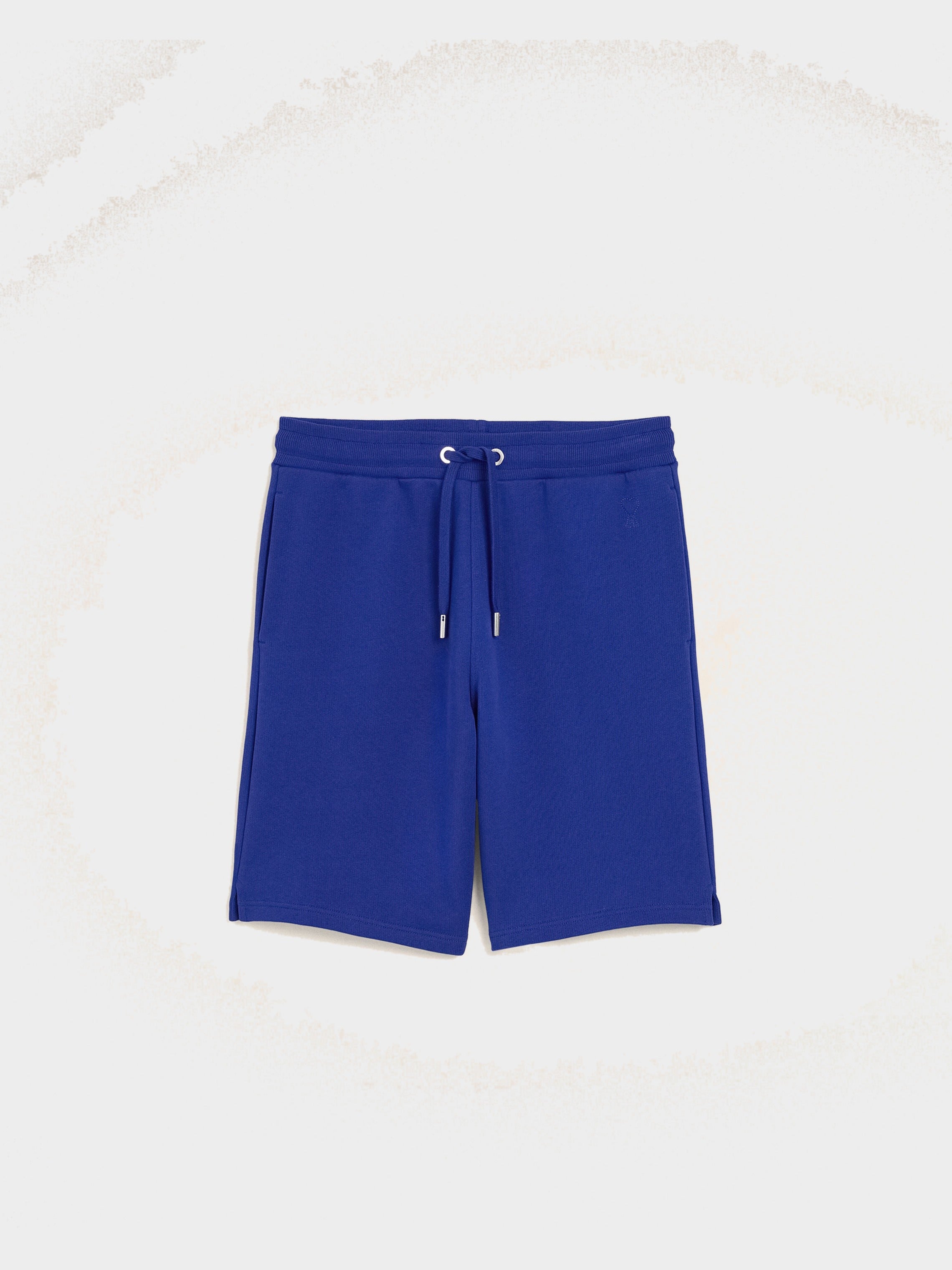 Short bleu en coton Ami de Coeur embossé