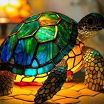 Smaragd - Lampa ve vitrážích