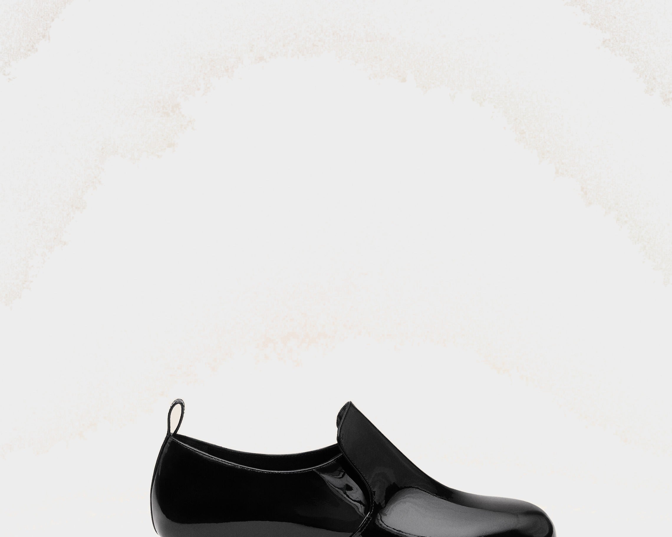 Souliers plats noirs en cuir de veau