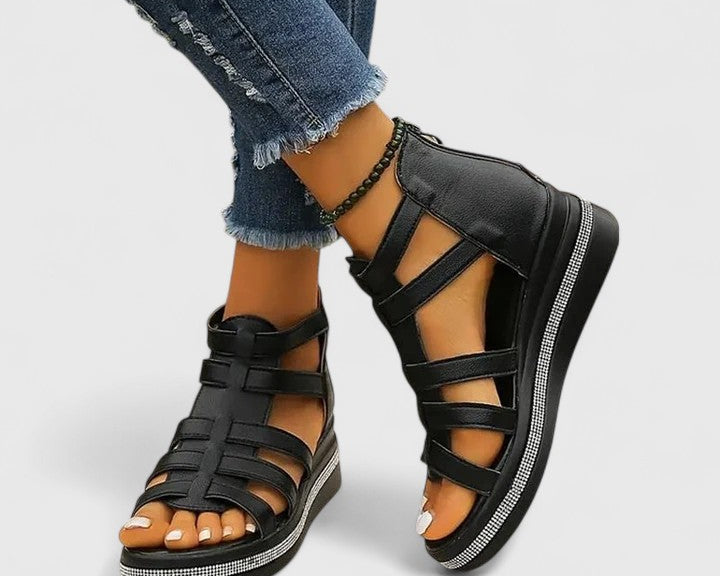 Kendall | Ortopedické sandály se strass kamínky