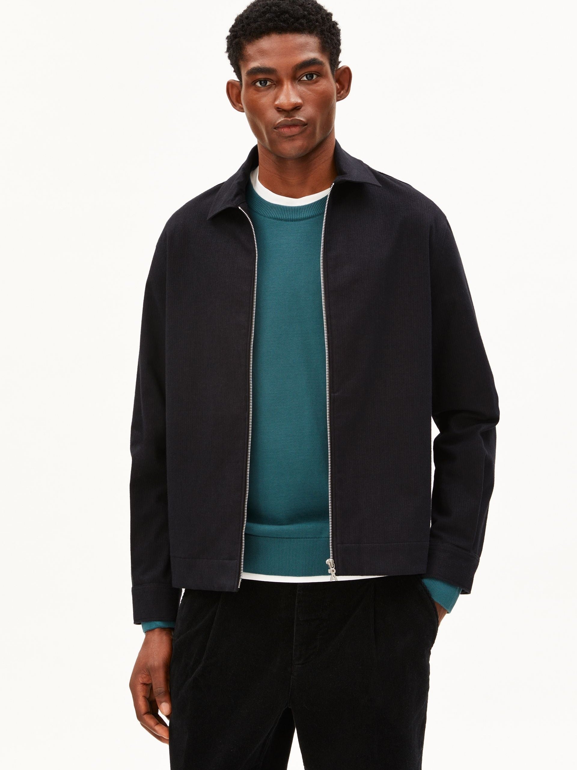 STRUKTURIERTE JACKE | black