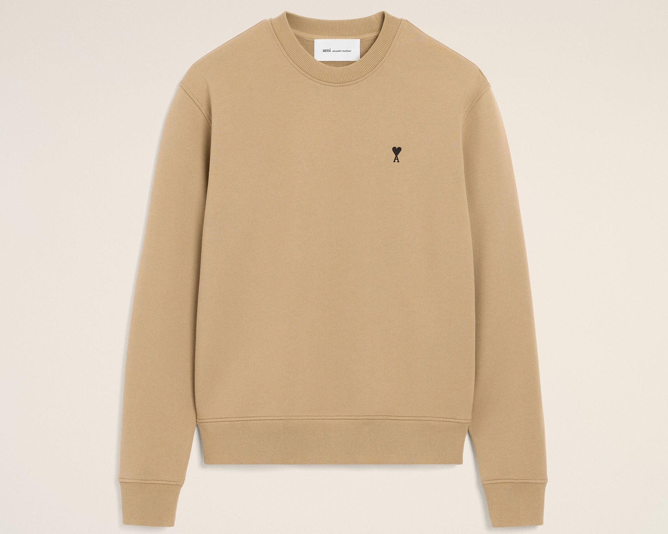Sweatshirt beige en coton Ami de Coeur