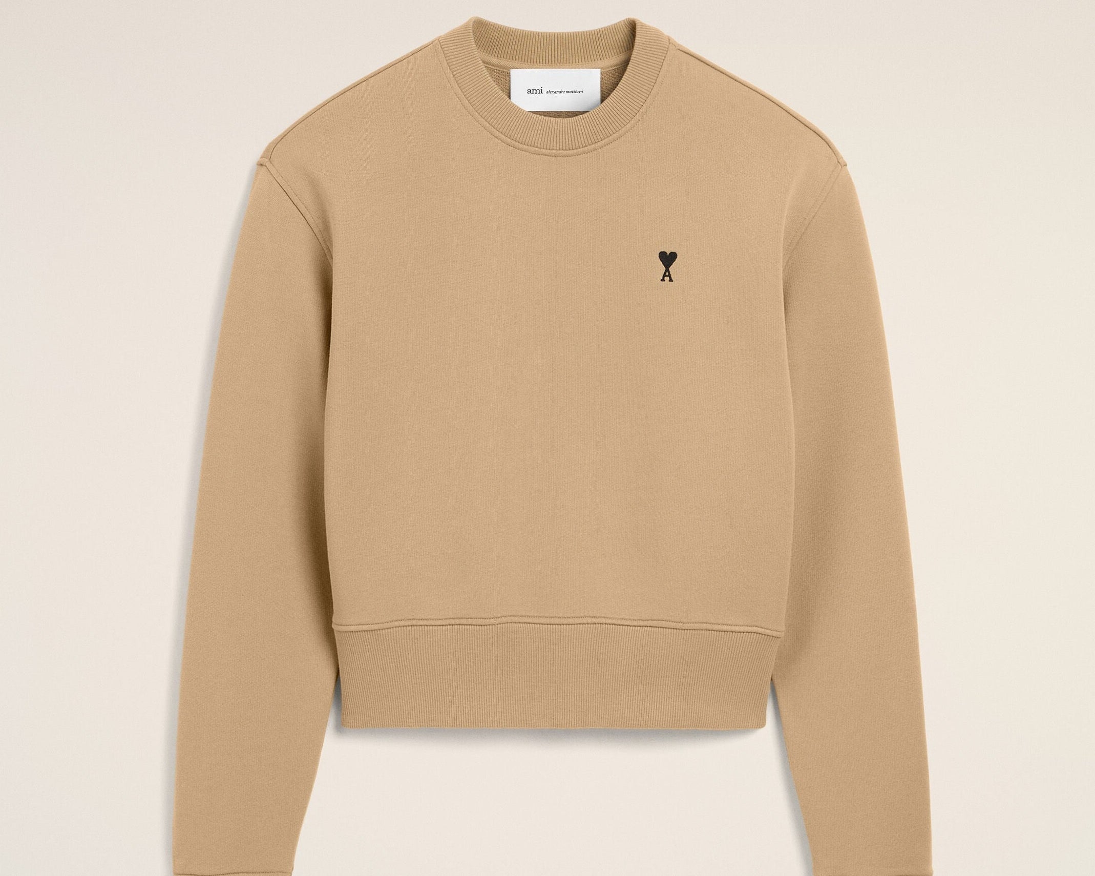 Sweatshirt beige en coton Ami de Coeur