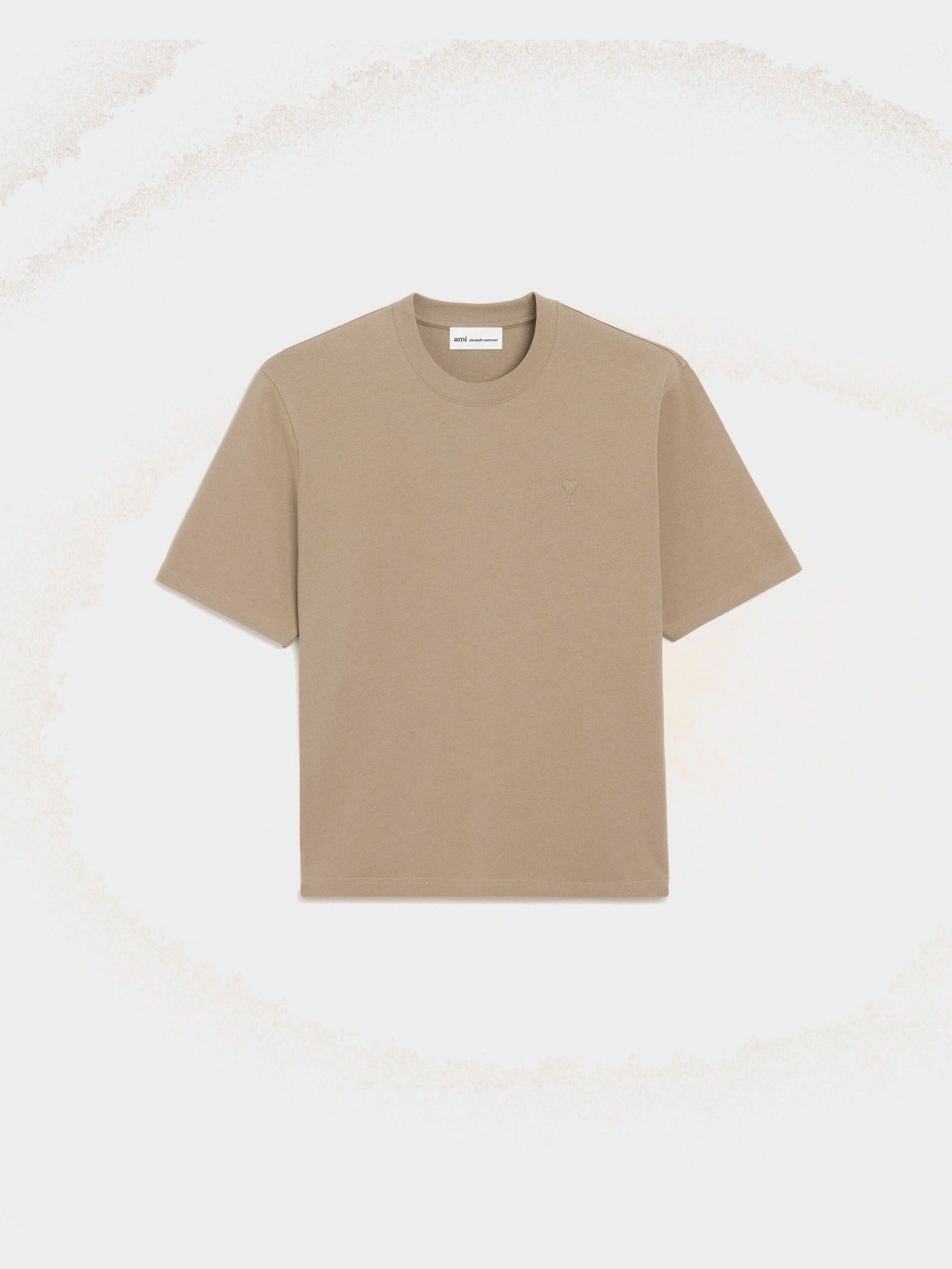 T-shirt Beige Ami De Coeur Embossé en Coton