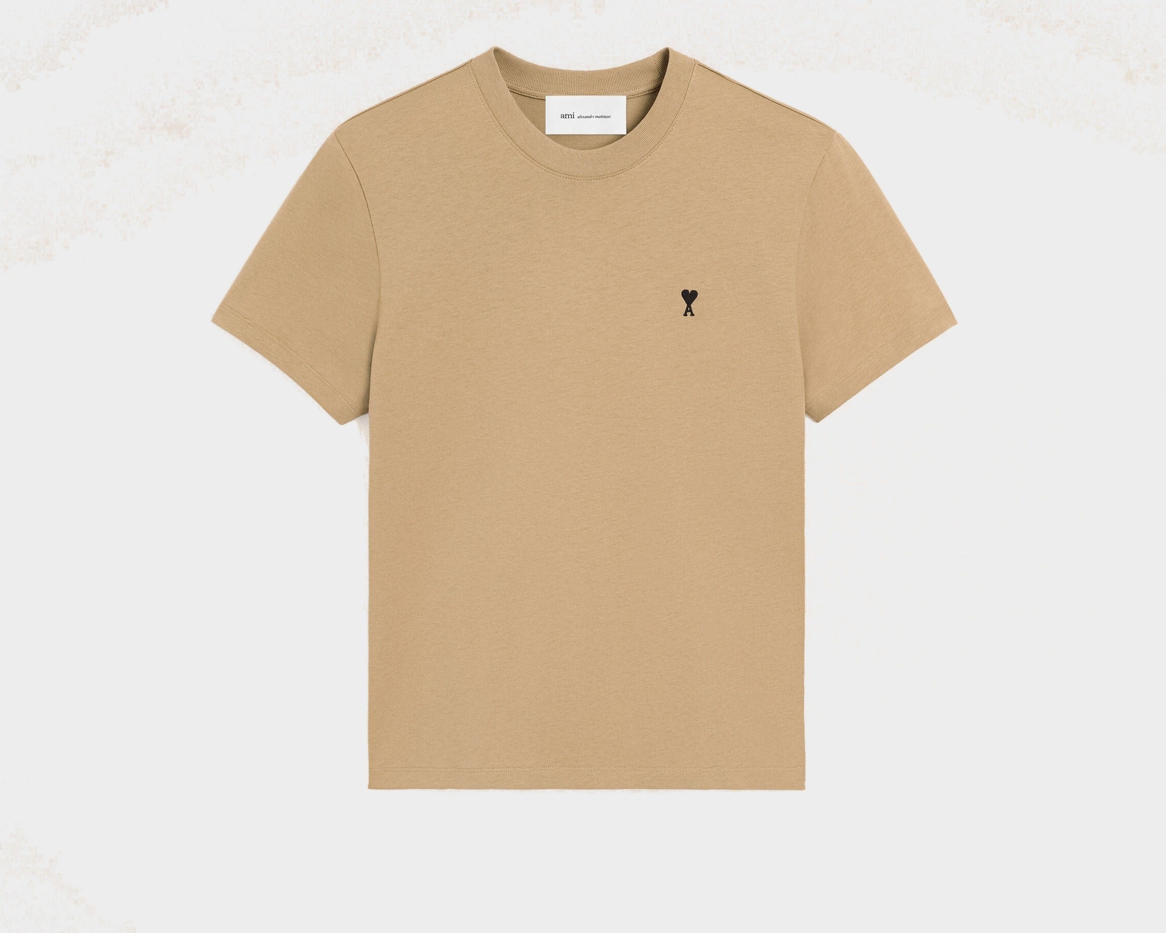 T-shirt beige en coton Ami de Coeur
