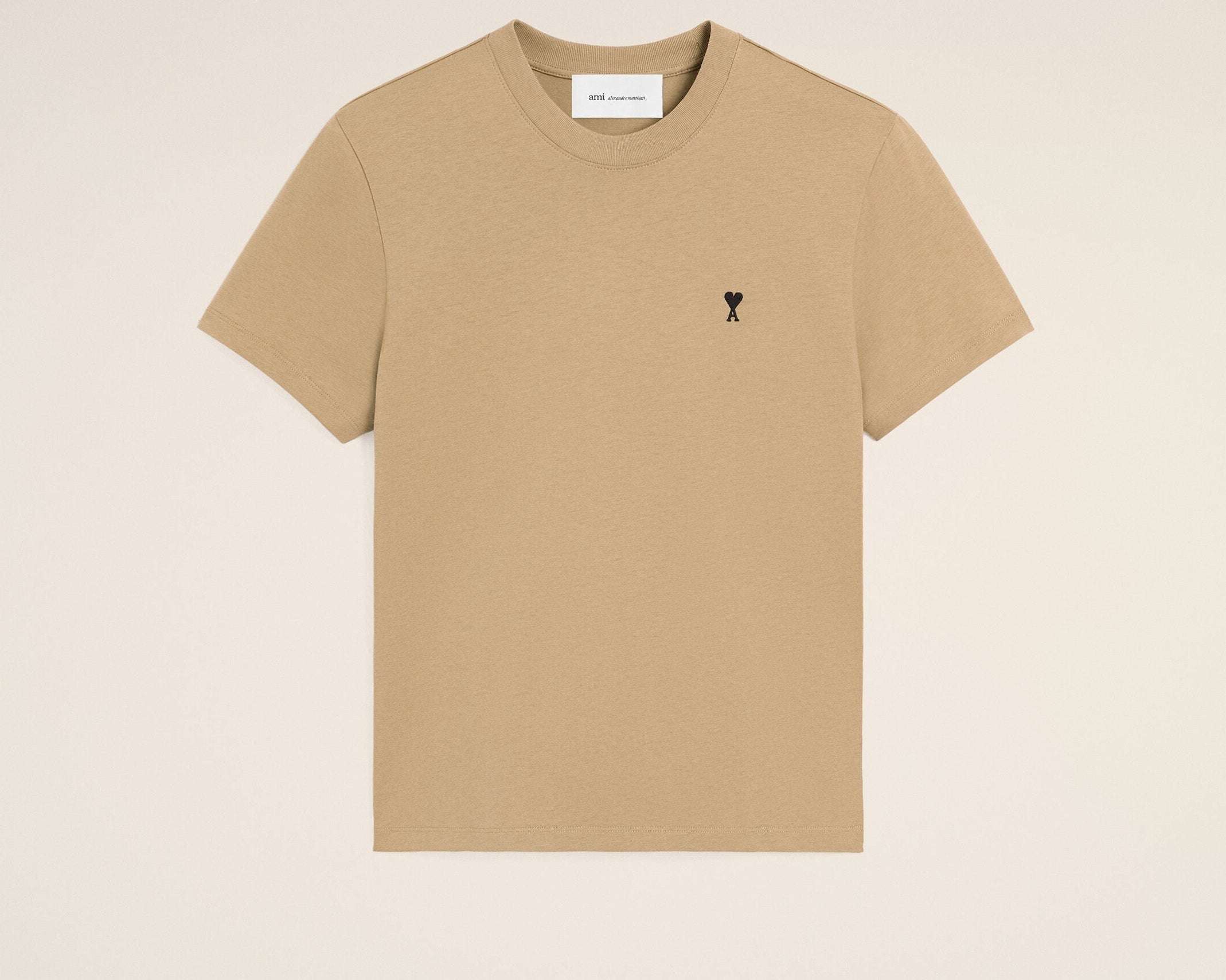 T-shirt beige en coton Ami de Coeur