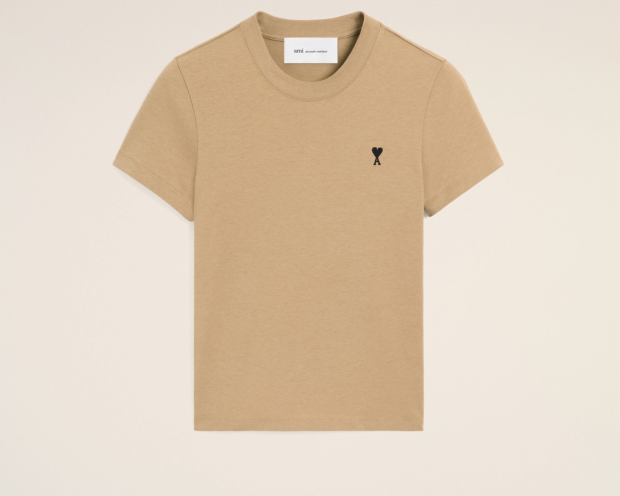 T-shirt beige en coton Ami de Coeur