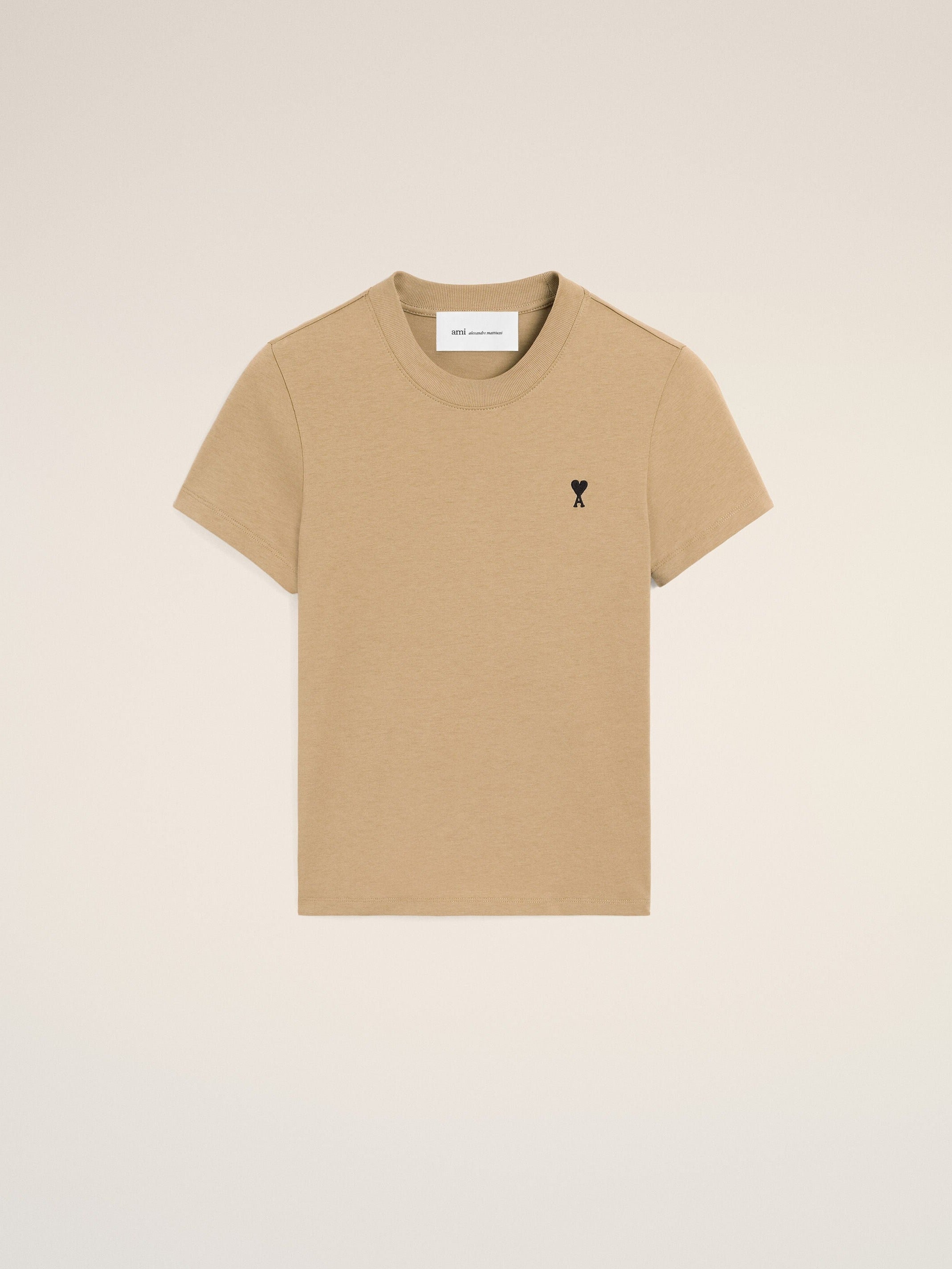 T-shirt beige en coton Ami de Coeur